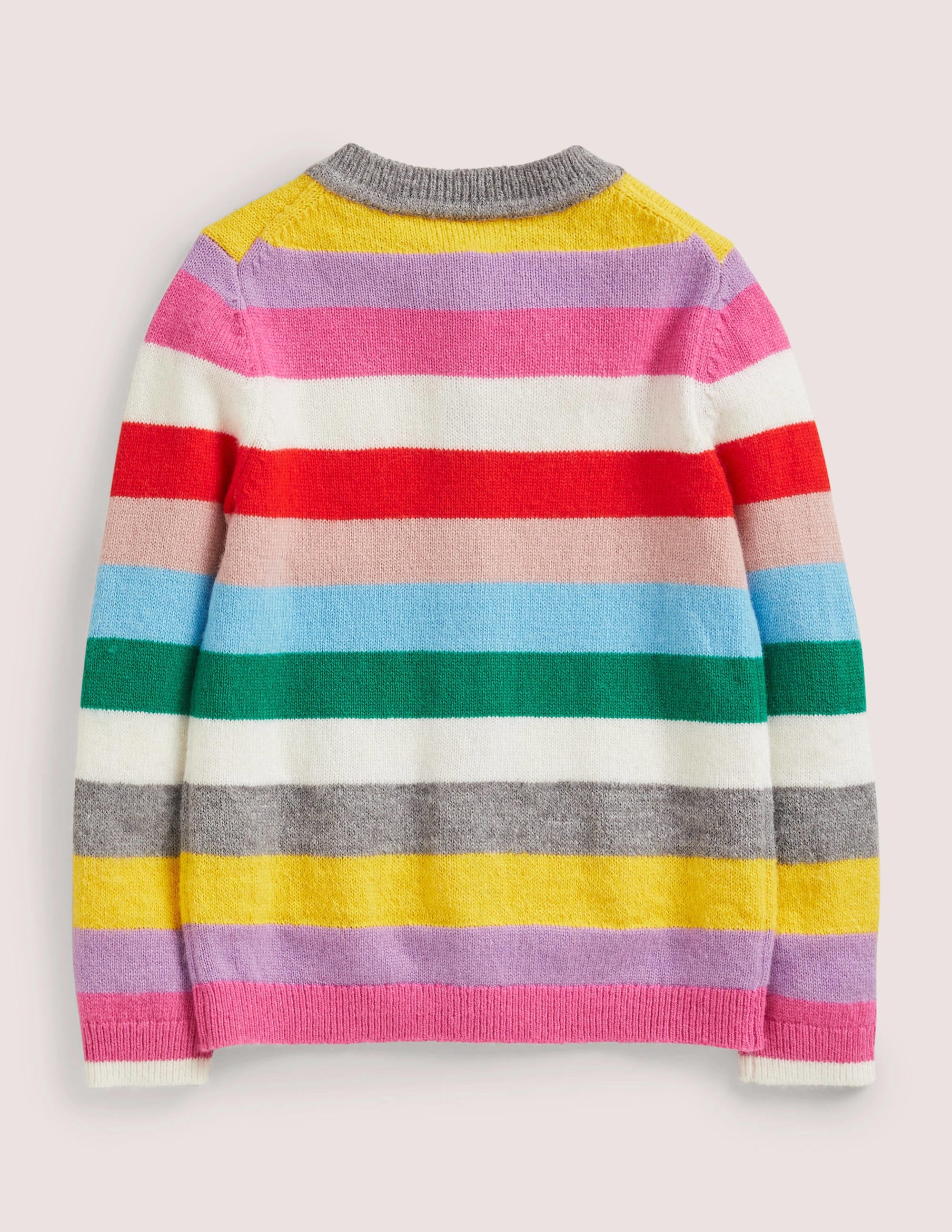 Rainbow Stripe Cardigan-Multi Rainbow Stripe - Image 2