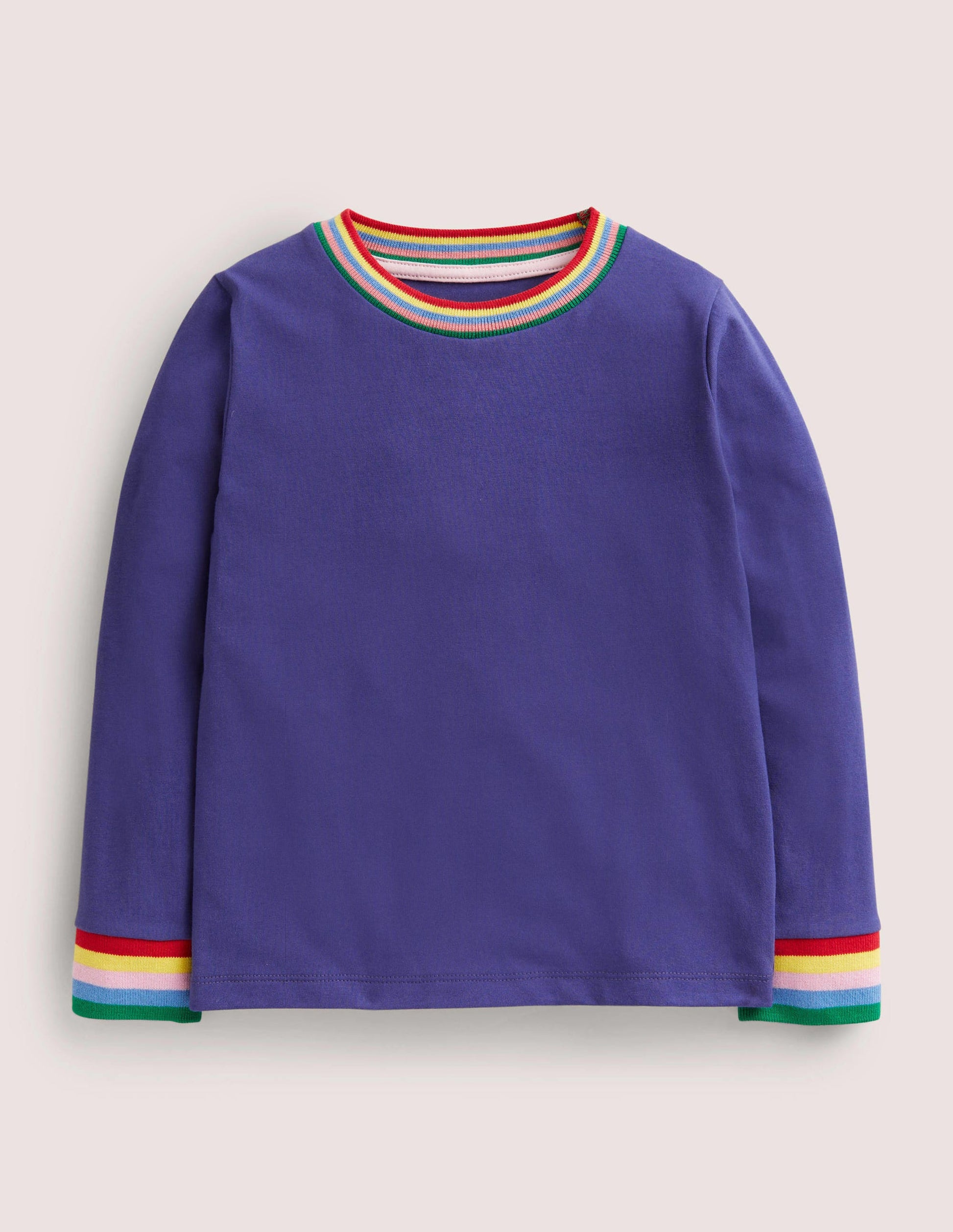 Rainbow Rib Slub T-Shirt-Starboard Blue-1