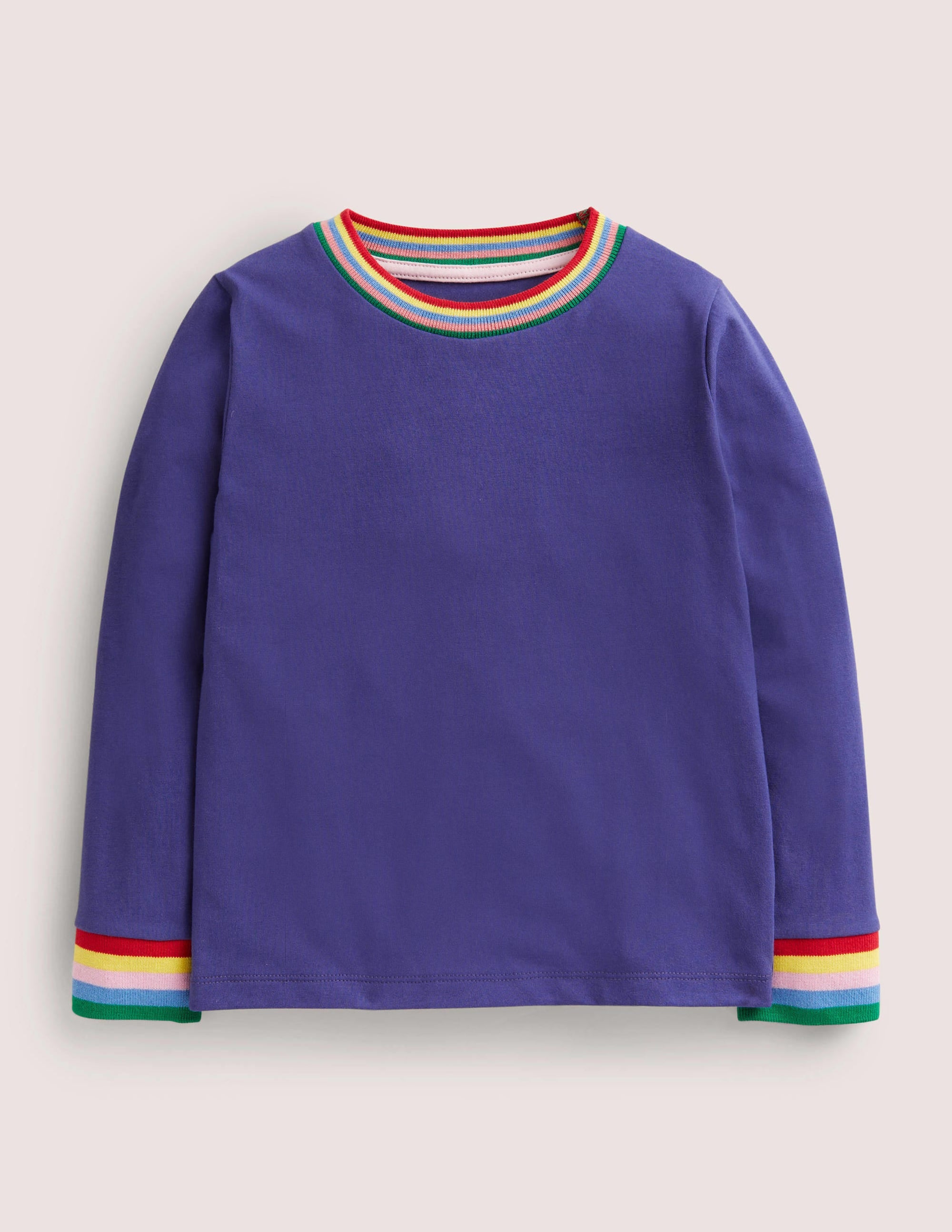Rainbow Rib Slub T-Shirt-Starboard Blue - Image 1