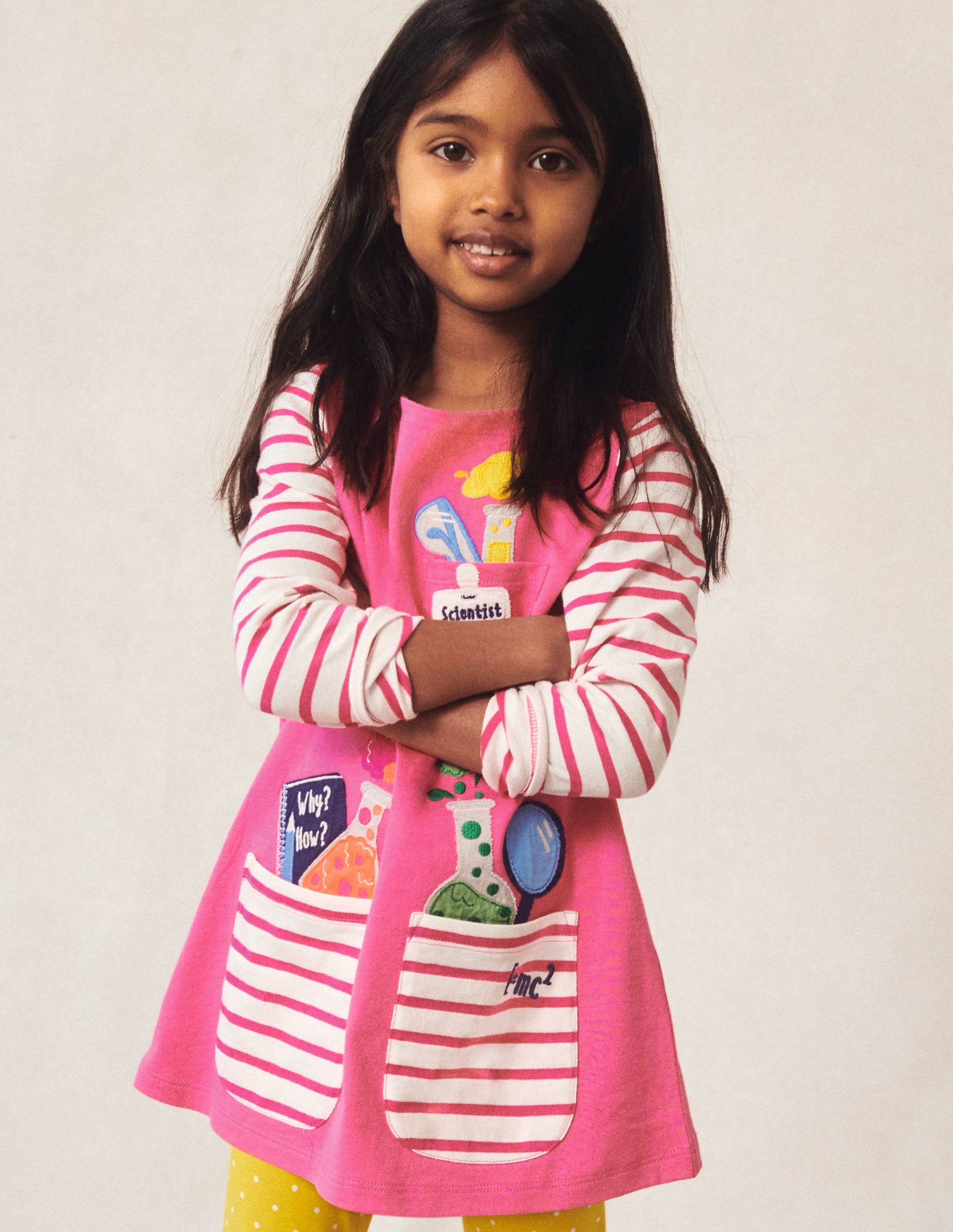 Pocket Jersey Tunic-Tickled Pink Scientist-4