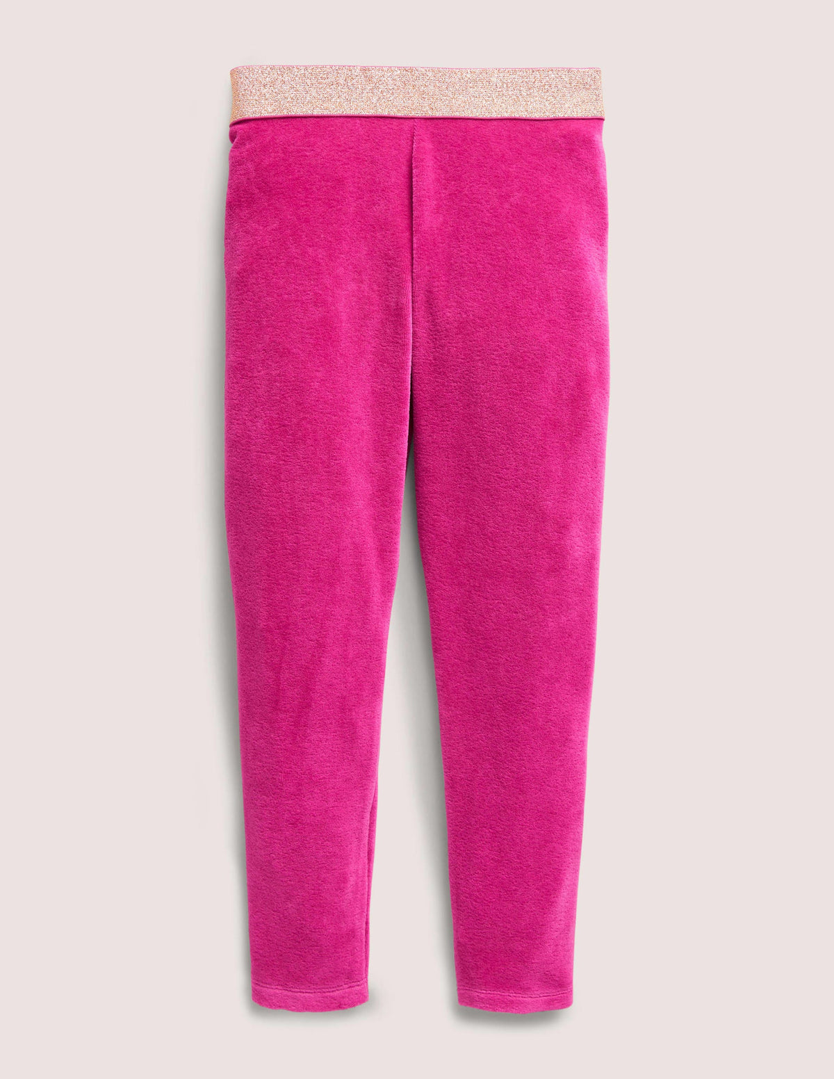 Sparkle Waist Velvet Leggings-Pink Yarrow - Image 1