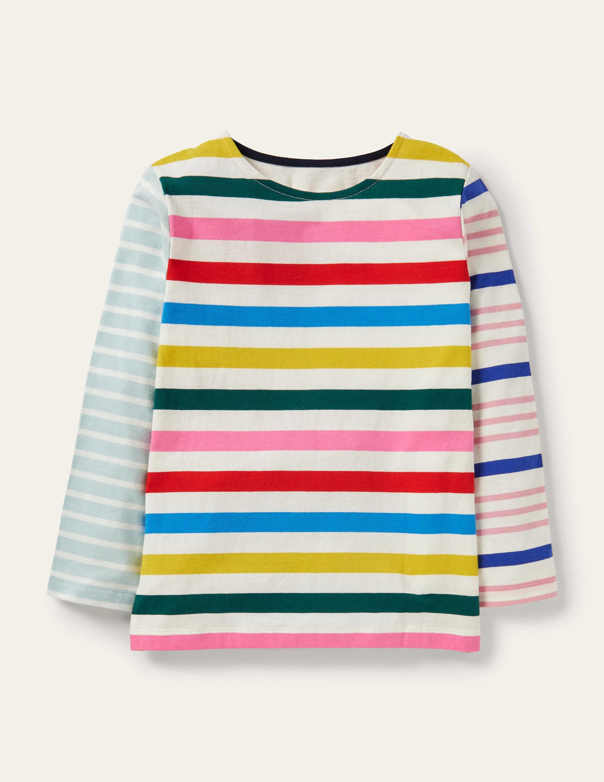 Repurposed Breton T-shirt-Rainbow Multi-1