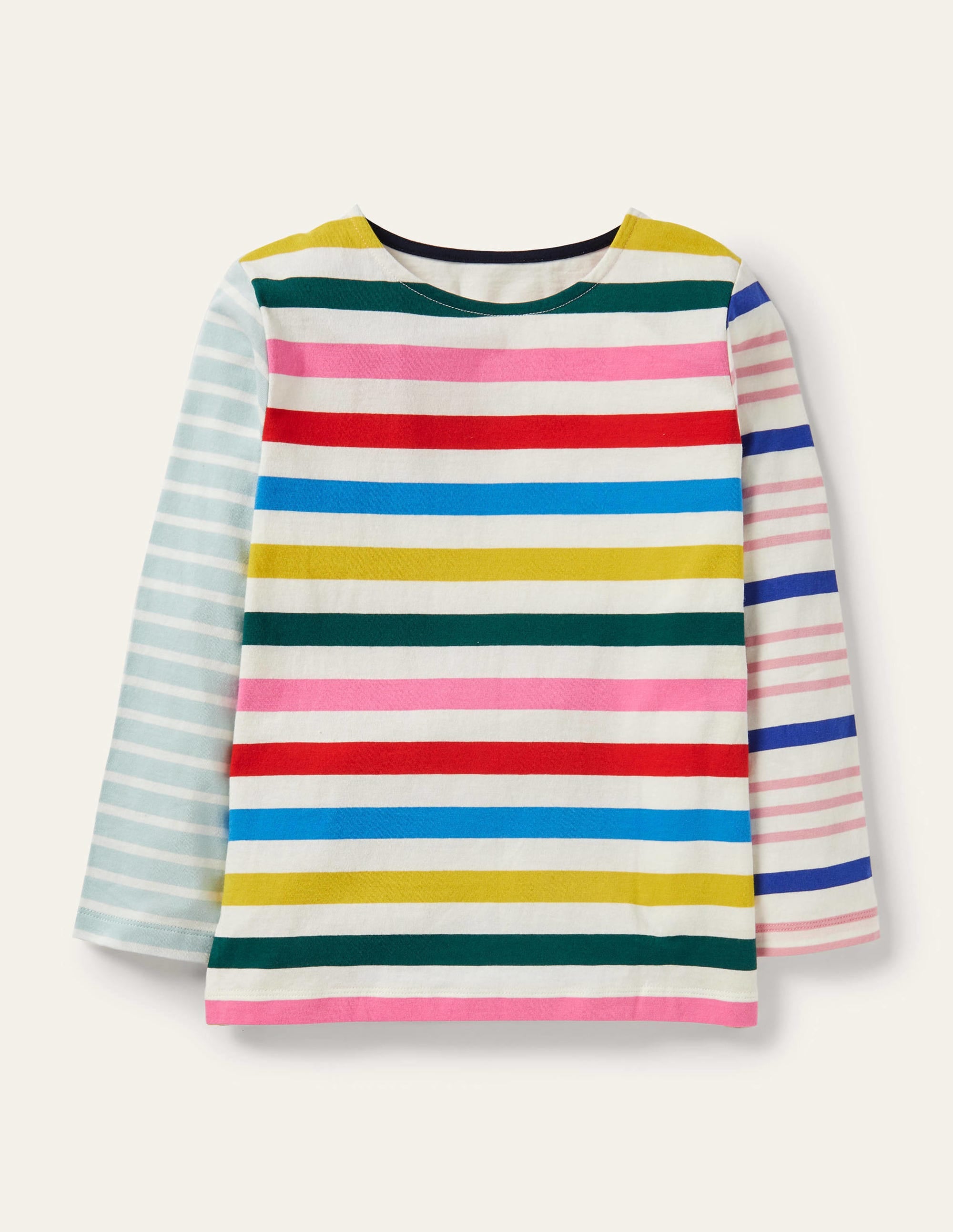 Repurposed Breton T-shirt-Rainbow Multi - Image 1