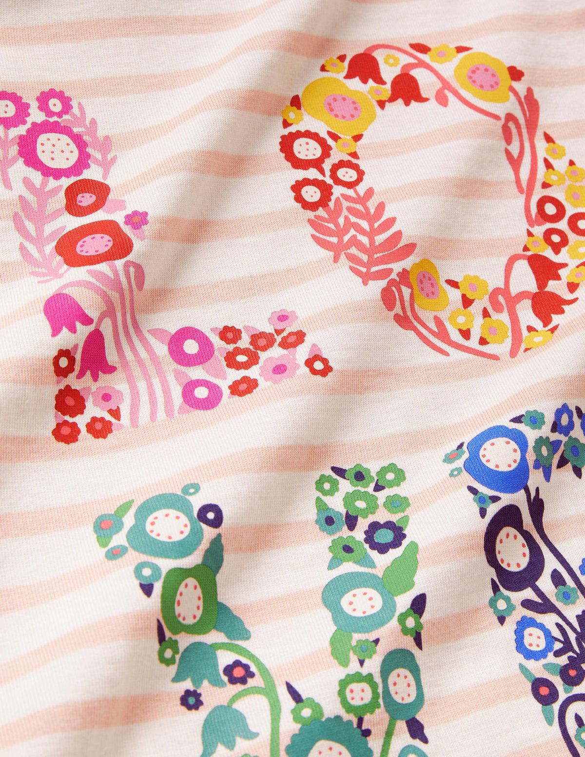 Graphic Printed T-shirt-Provence Pink/Ivory Love-3