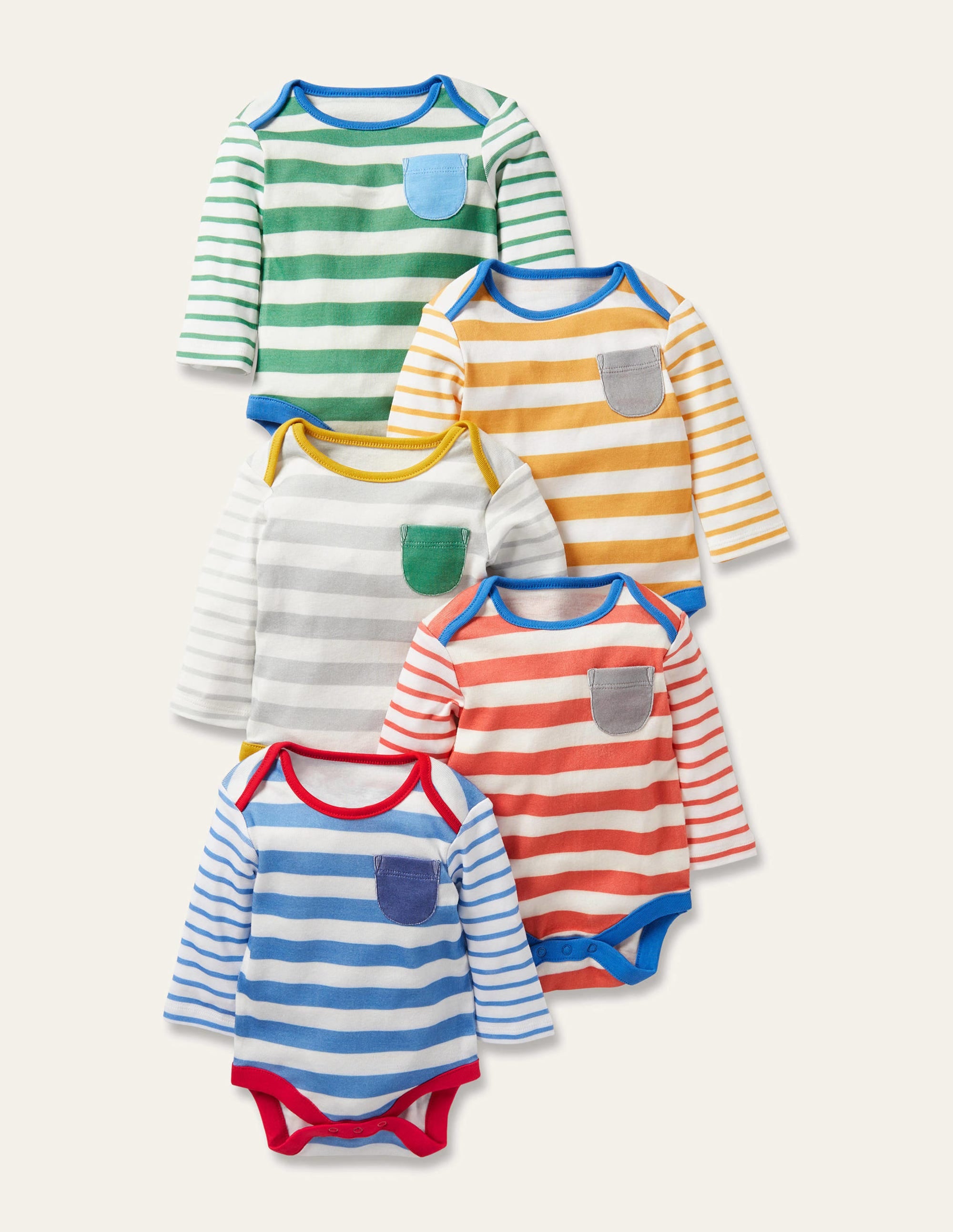 Striped 5 Pack Bodies-Multi Stripe - Image 1