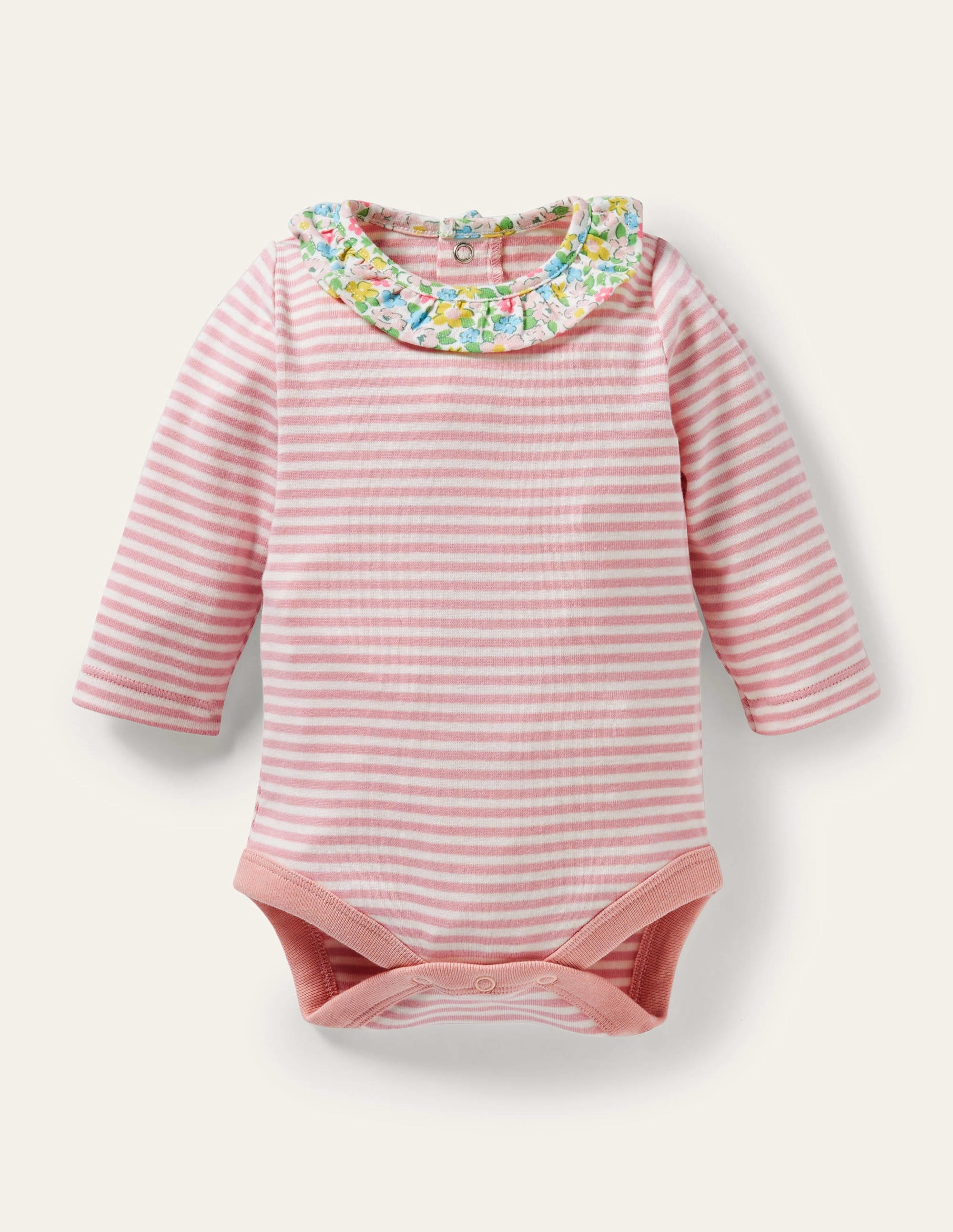 Organic Newborn Overalls Set-Aqua Spring Floral - Image 4