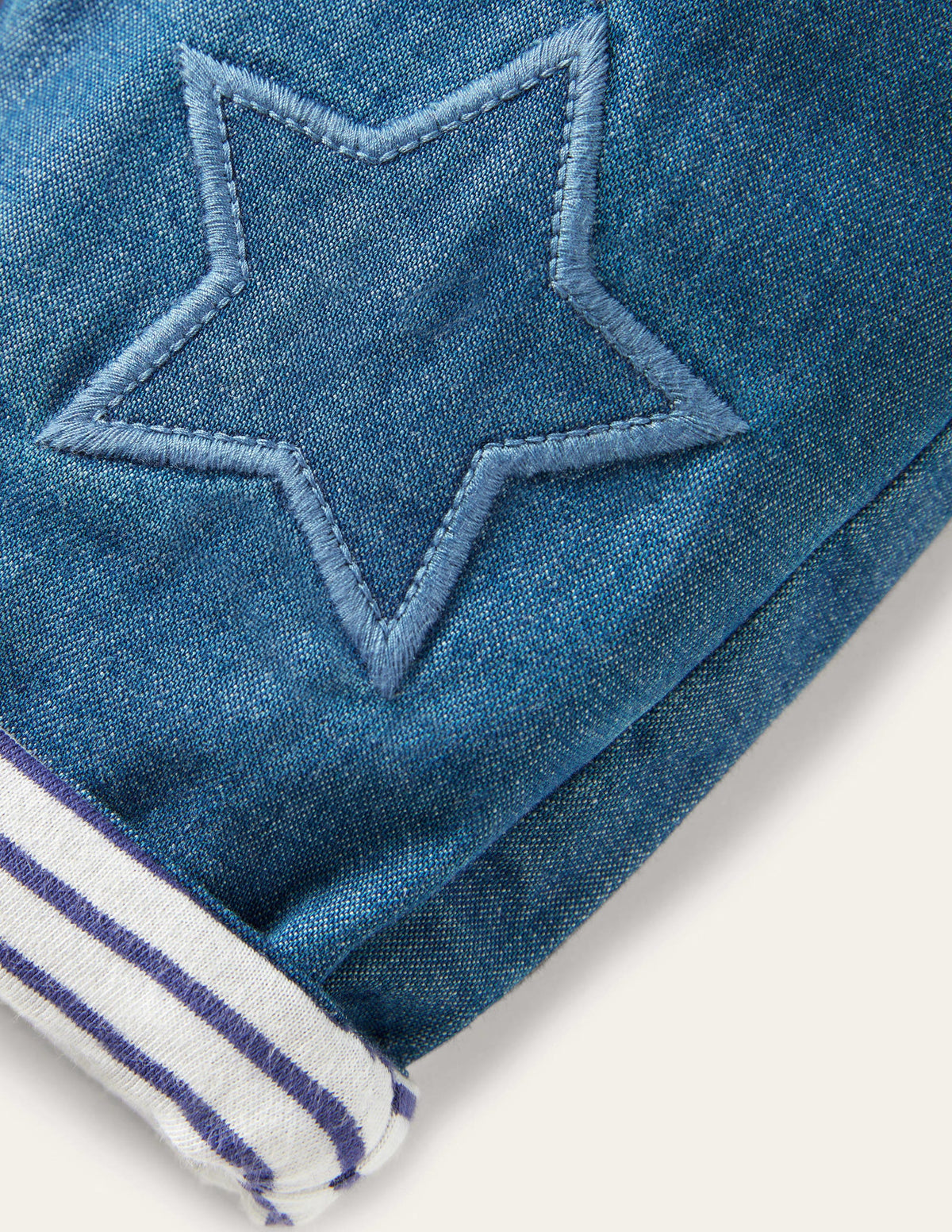Rib Waist Pants-Mid Chambray - Image 3