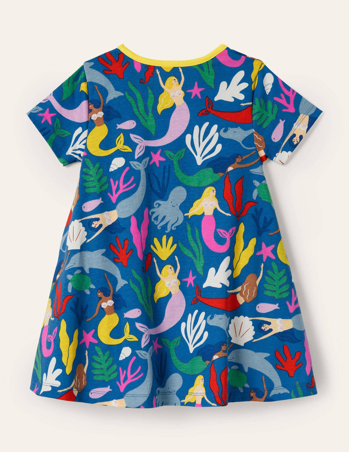 Short-sleeved Printed Tunic-Marina Blue Mermaids - Image 2