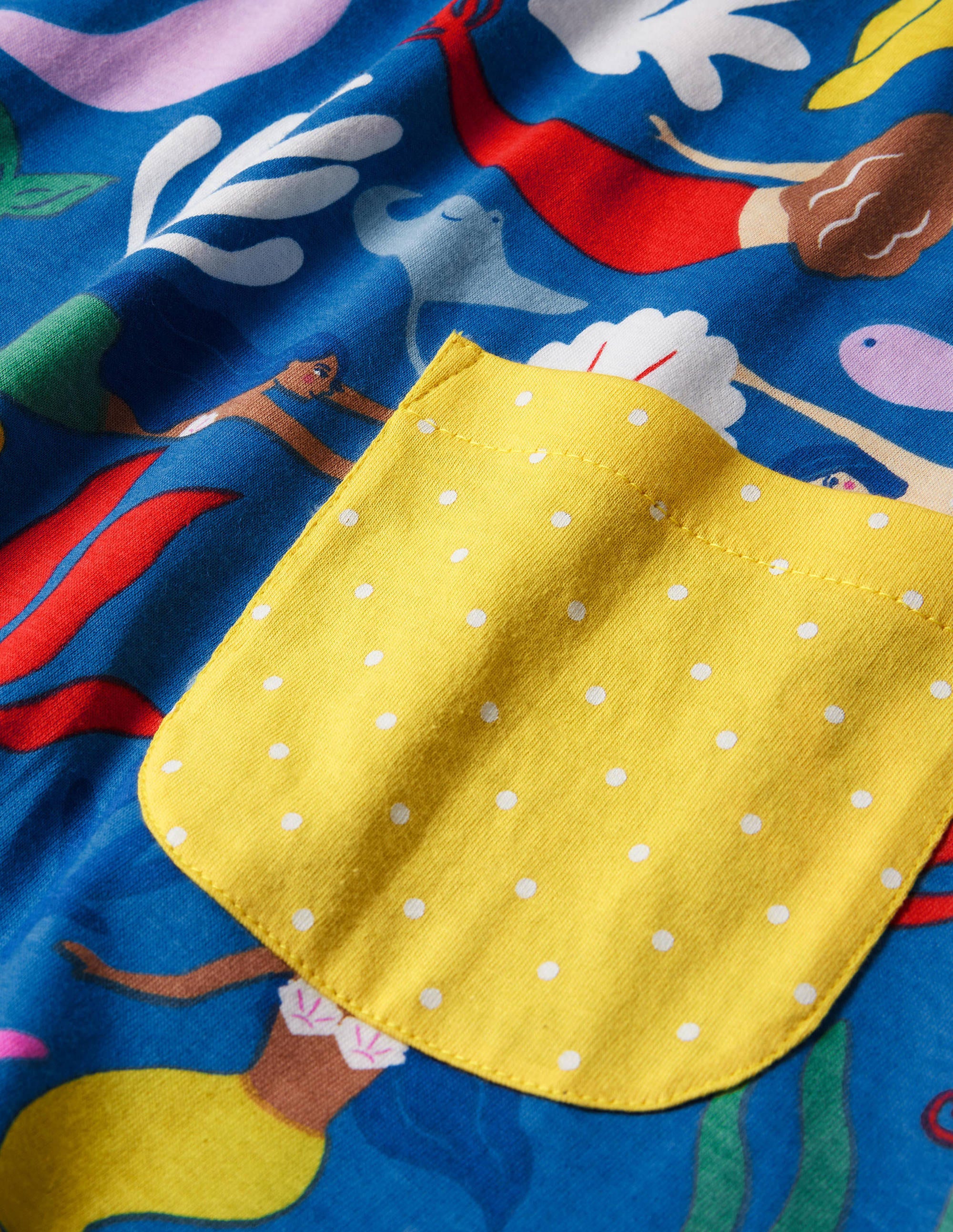 Short-sleeved Printed Tunic-Marina Blue Mermaids - Image 3