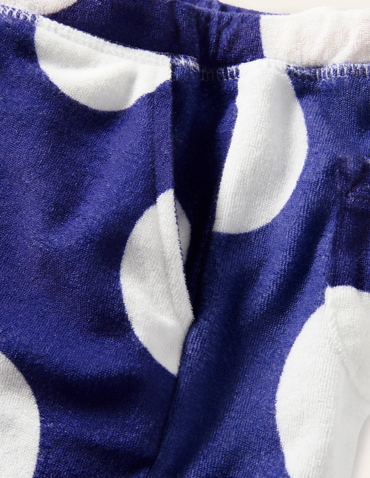 Towelling Shorts-Blue Wave Jumbo Spot - Image 3