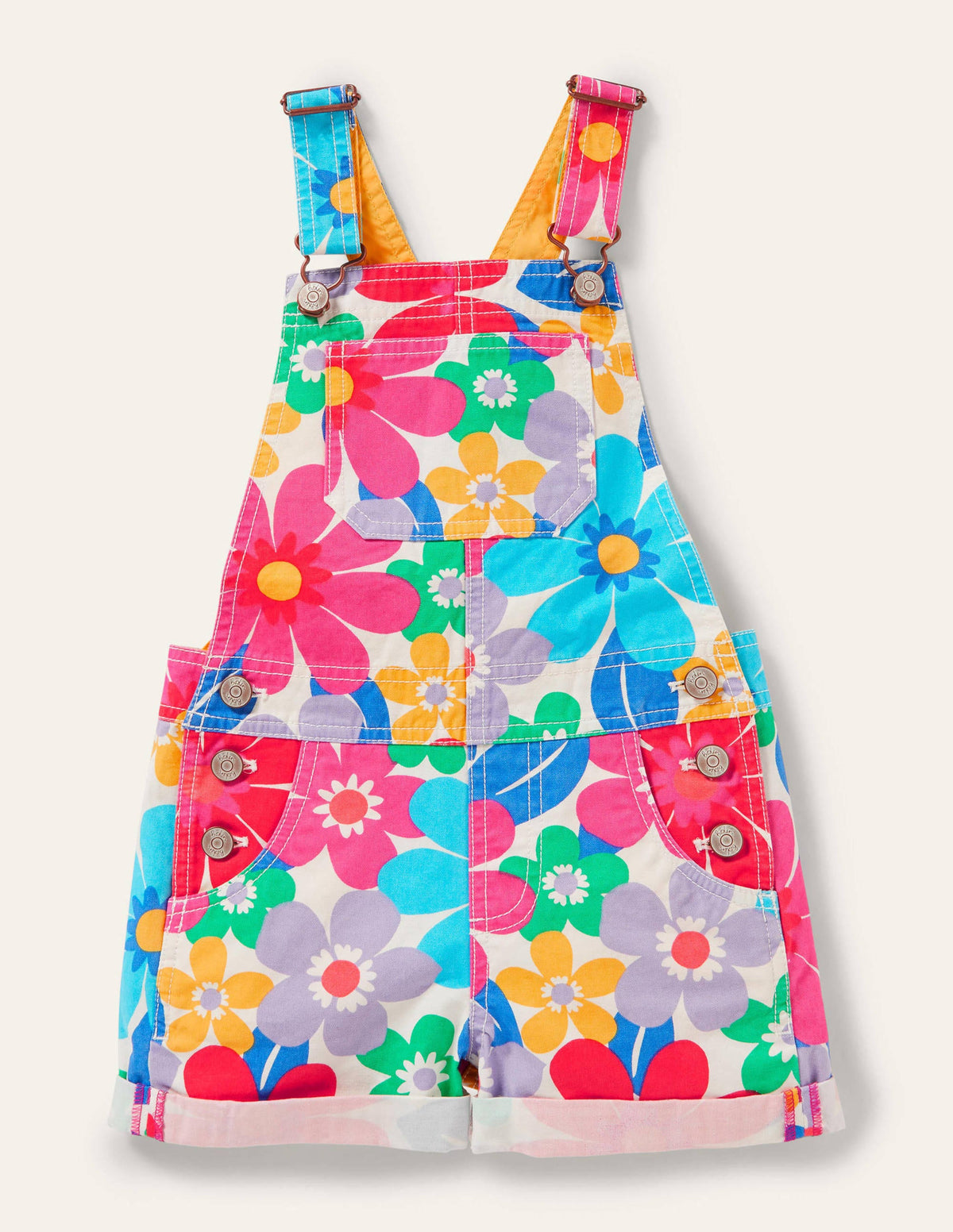 Fun Short Overalls-Multi Floral - Image 1