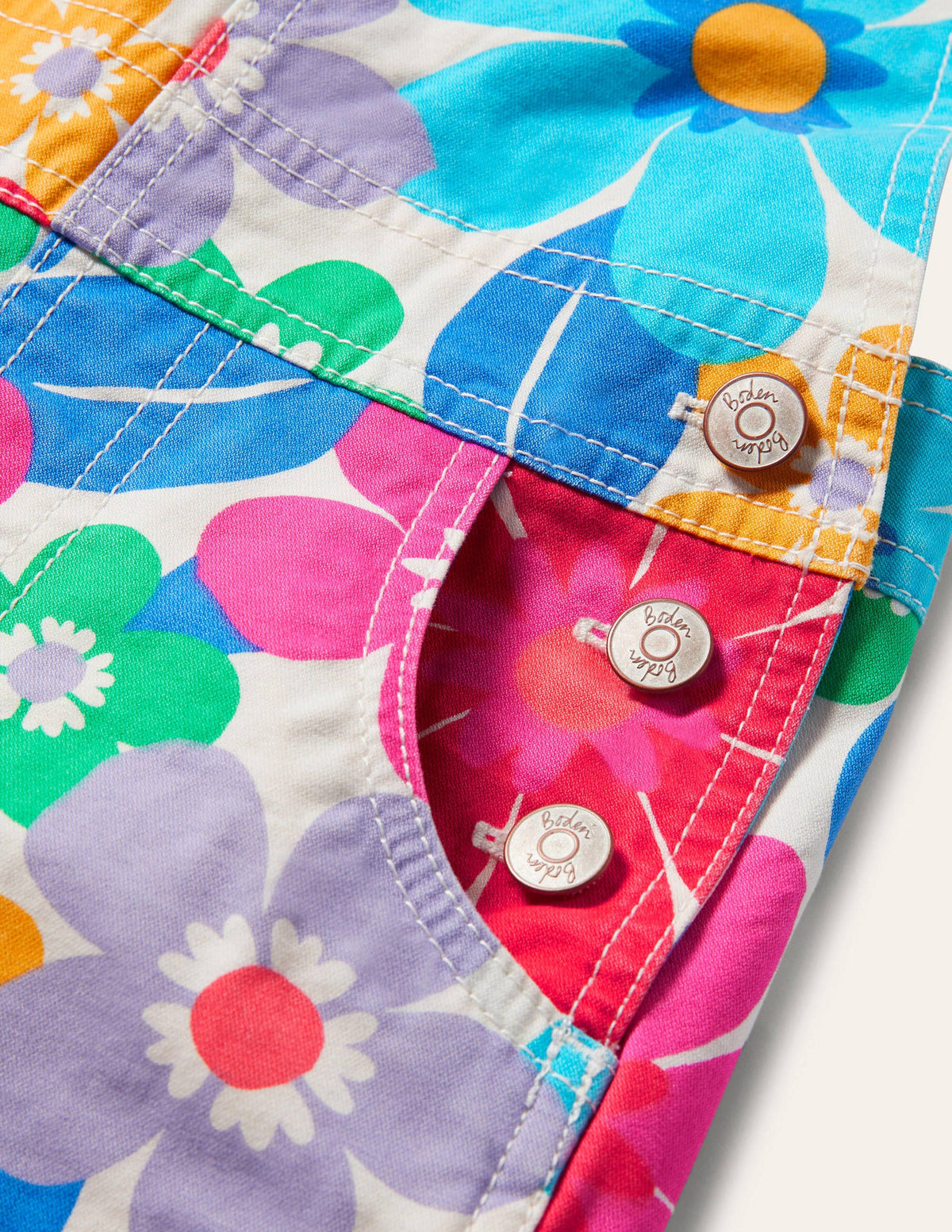 Fun Short Overalls-Multi Floral - Image 3