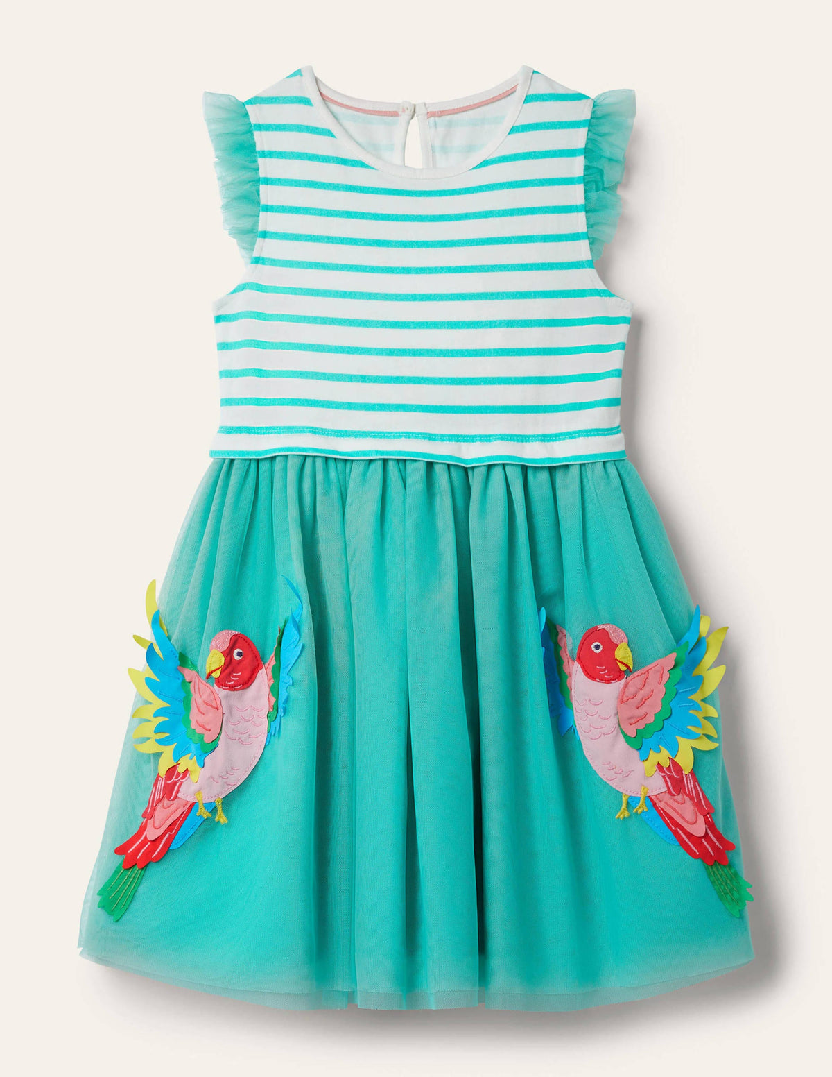 Tulle Dress-Turquoise Parrots - Image 1