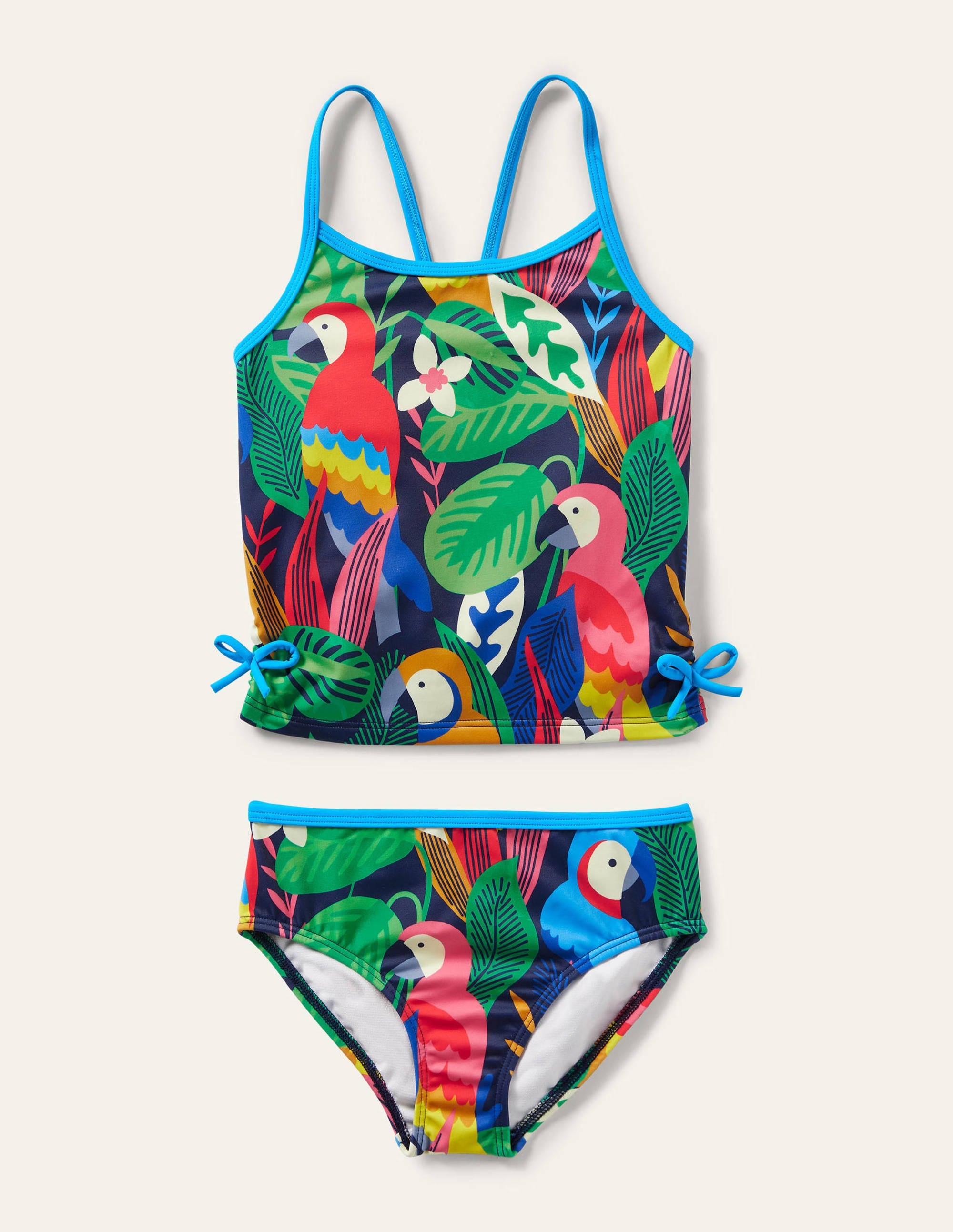 Ruched Tankini Set-Multi Rainbow Rainforest - Image 1