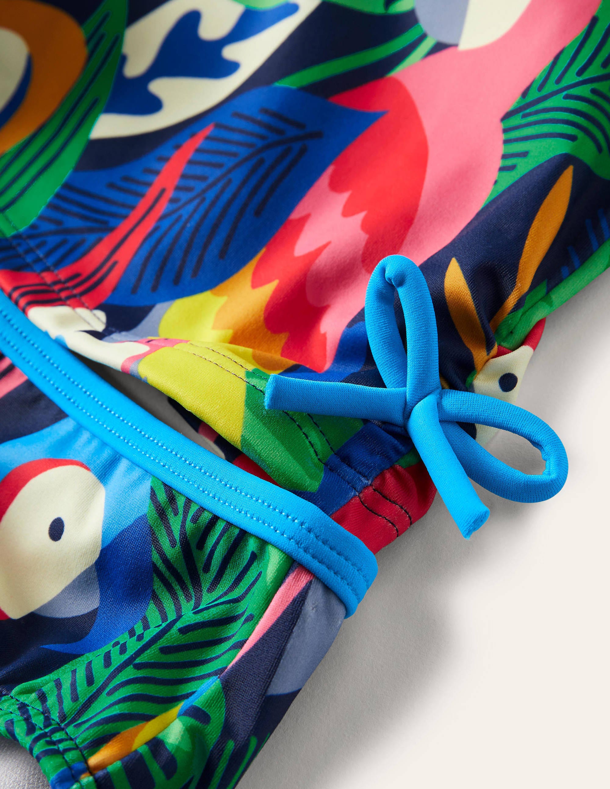 Ruched Tankini Set-Multi Rainbow Rainforest - Image 3