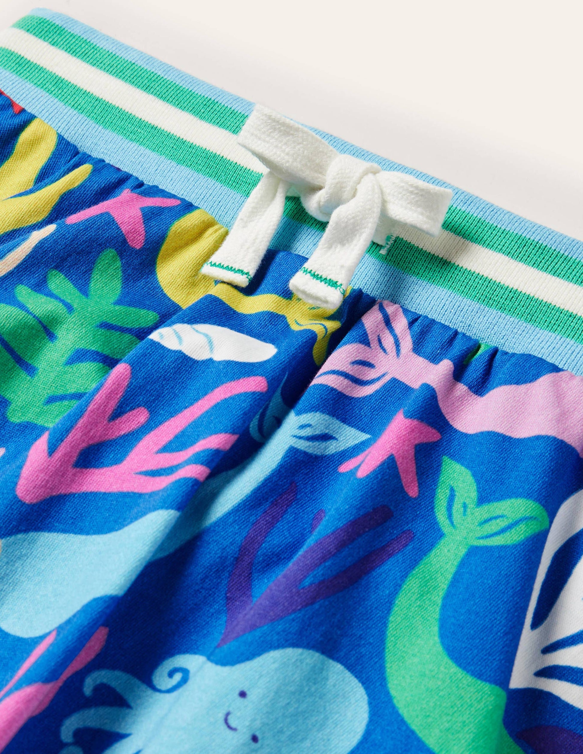 Printed Jersey Skort-Bright Marina Blue Mermaid-3