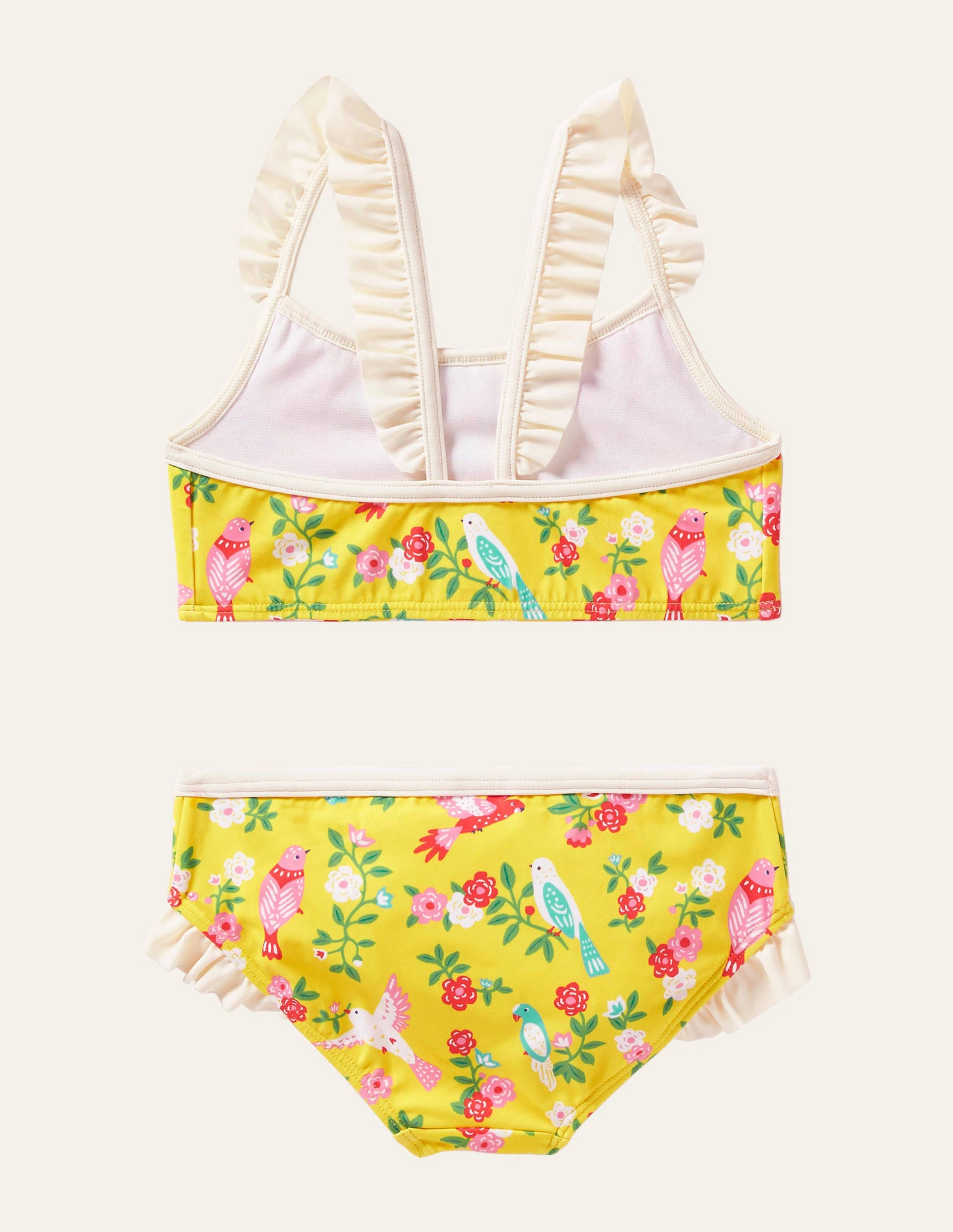 Frilly Strap Bikini Set-Sweetcorn Tropical Garden-2