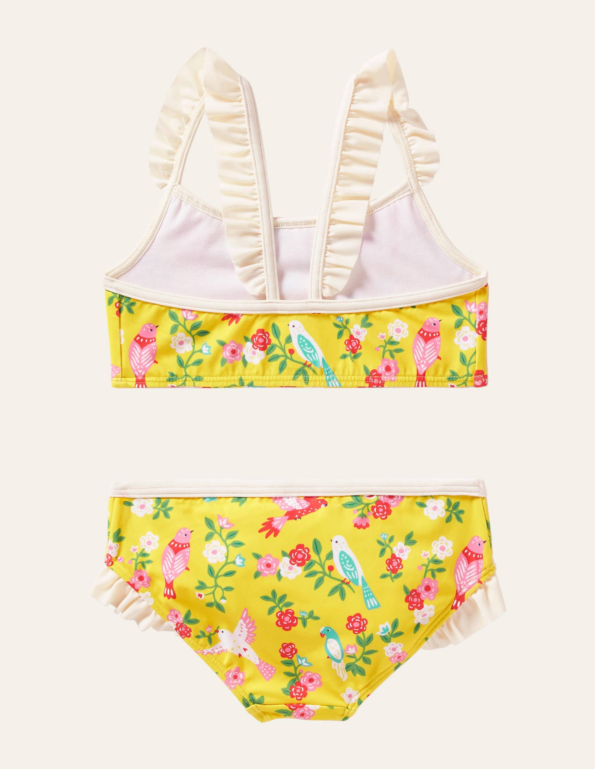 Frilly Strap Bikini Set-Sweetcorn Tropical Garden - Image 2