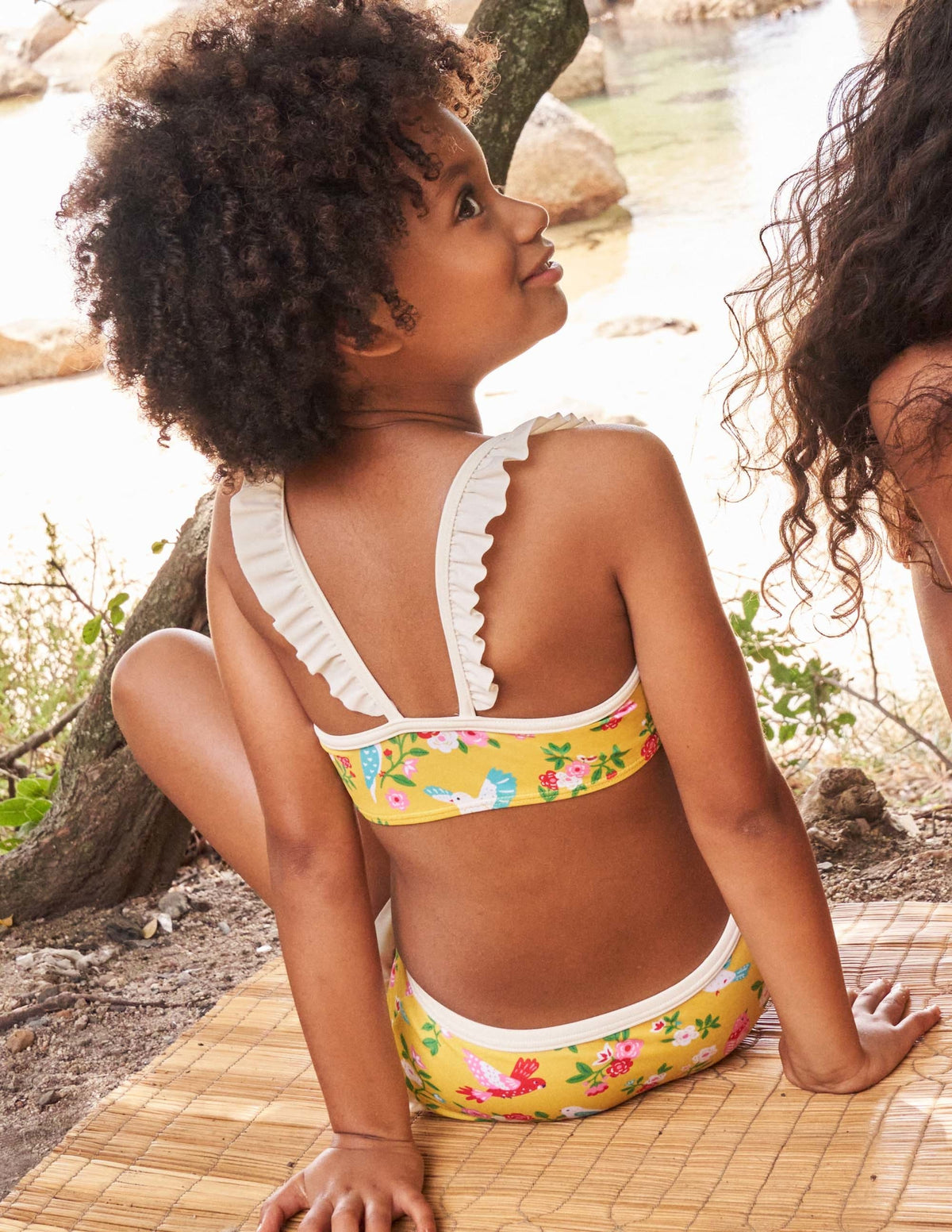 Frilly Strap Bikini Set-Sweetcorn Tropical Garden - Image 5
