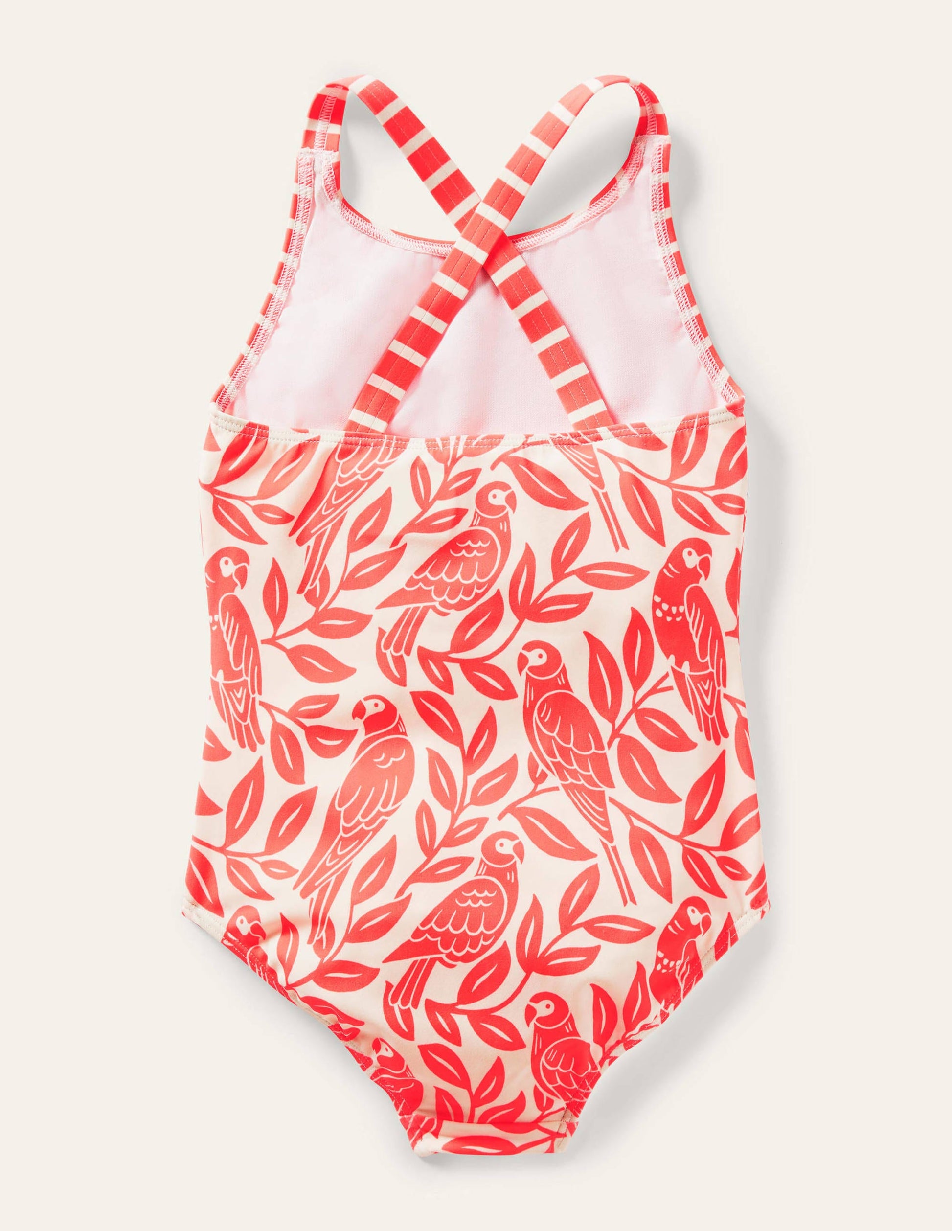 Hotchpotch Cross-back Swimsuit-Watermelon Red Parrot-2