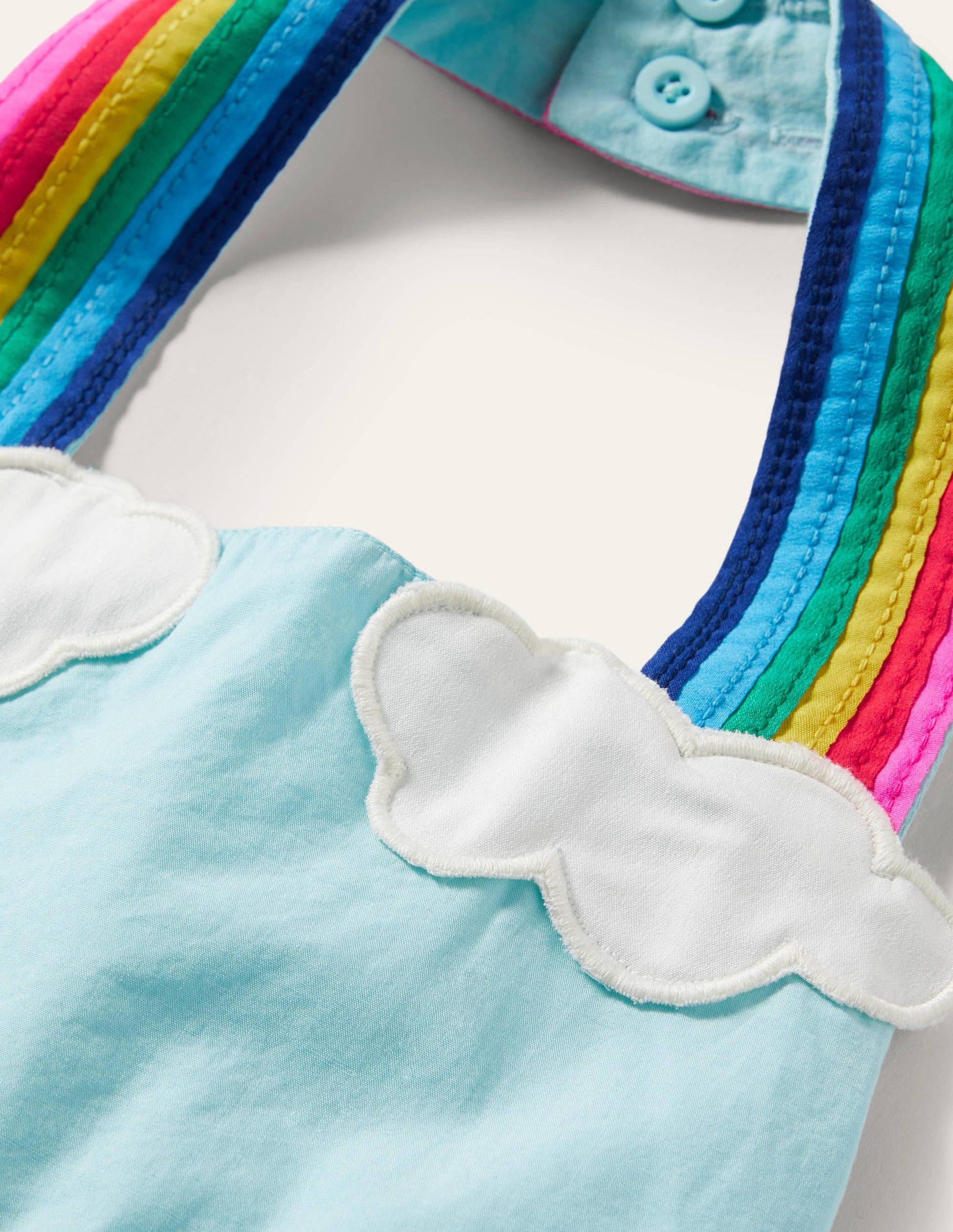 Rainbow Halter Neck Dress-Georgian Blue Rainbow-3