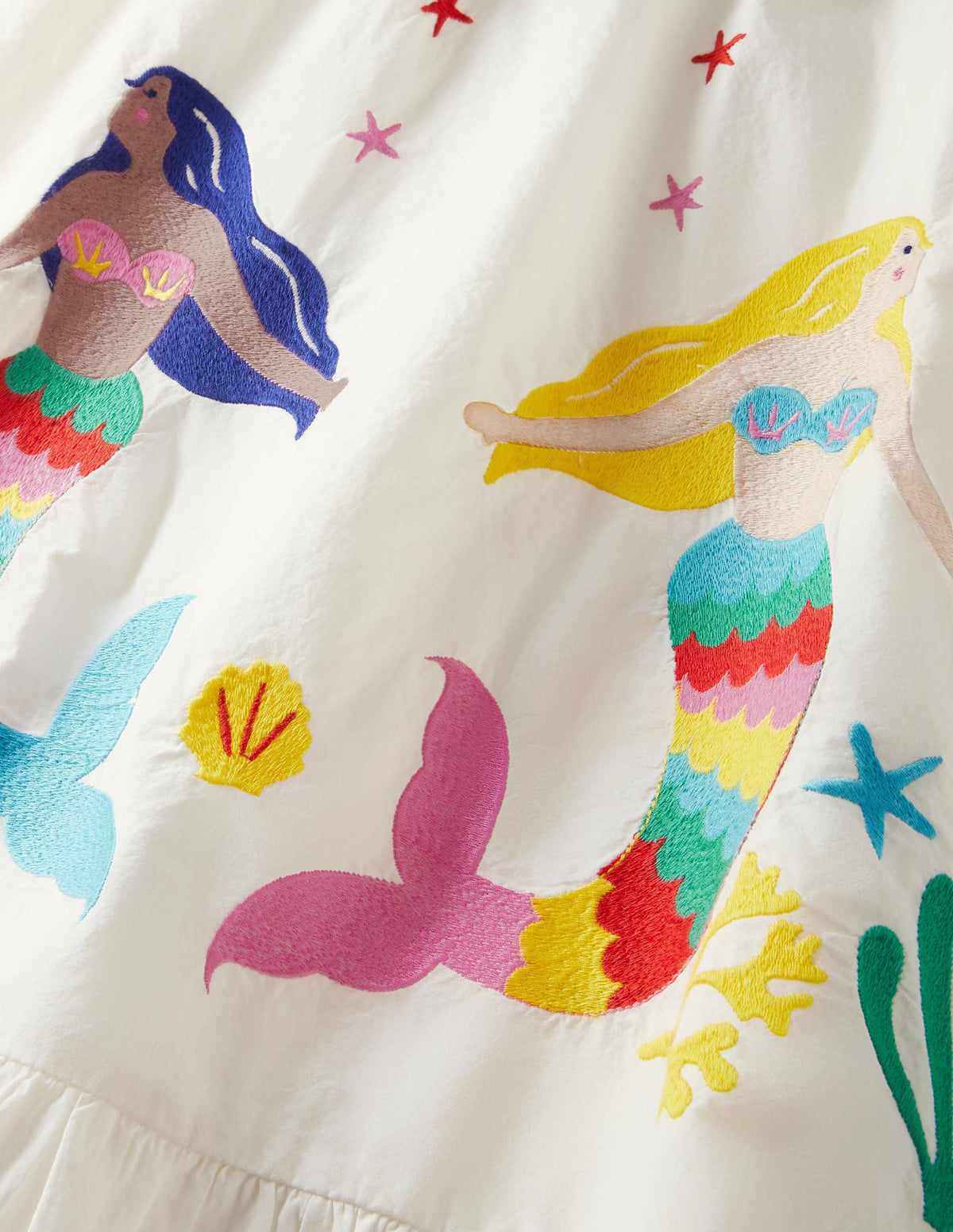 Ivory Mermaid Embroidered Dress-Ivory Mermaids-3