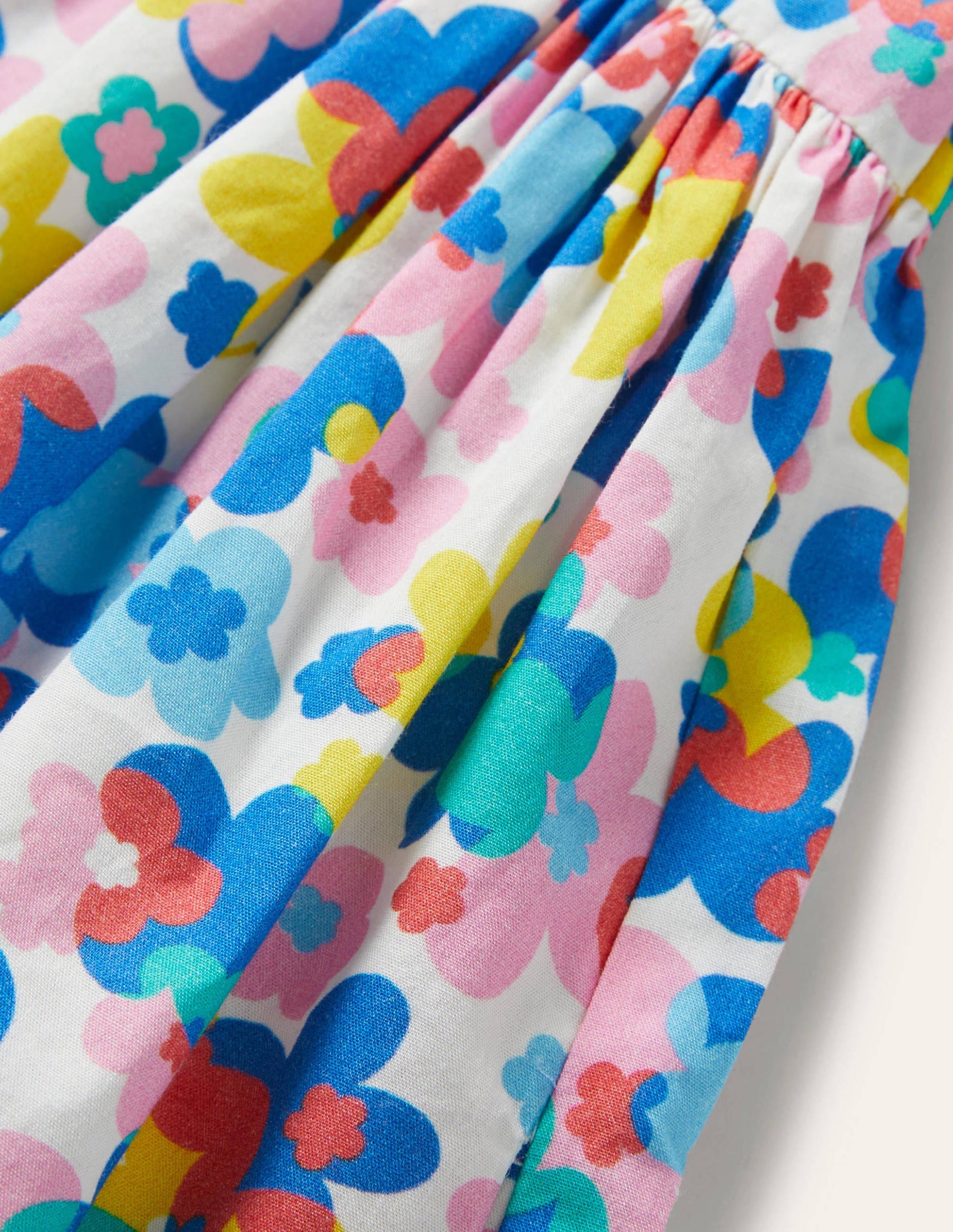 Frill Sleeve Floral Print Dress-Multi Happy Ditsy Floral-3