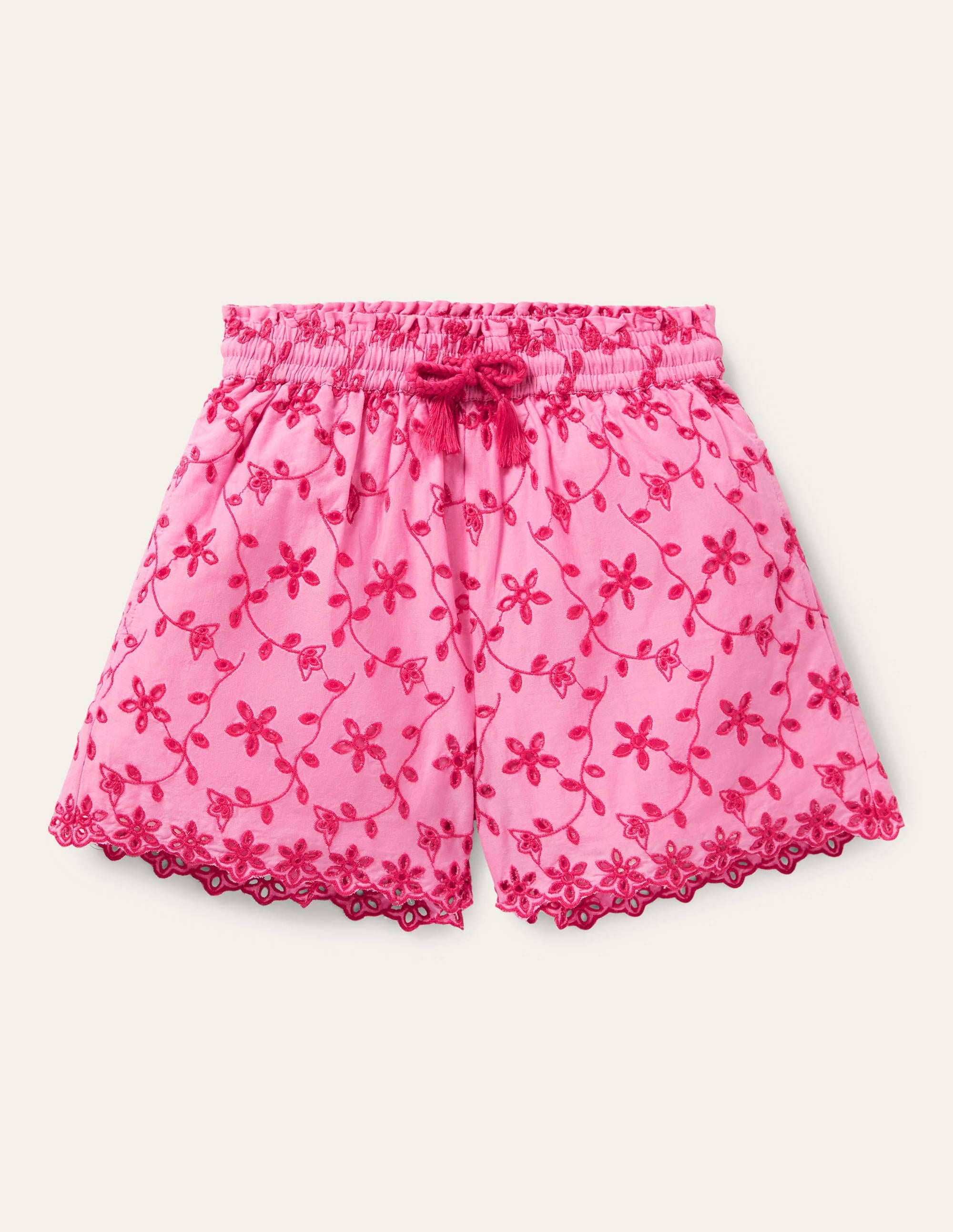 Broderie Shorts-Bright Petal Pink - Image 1