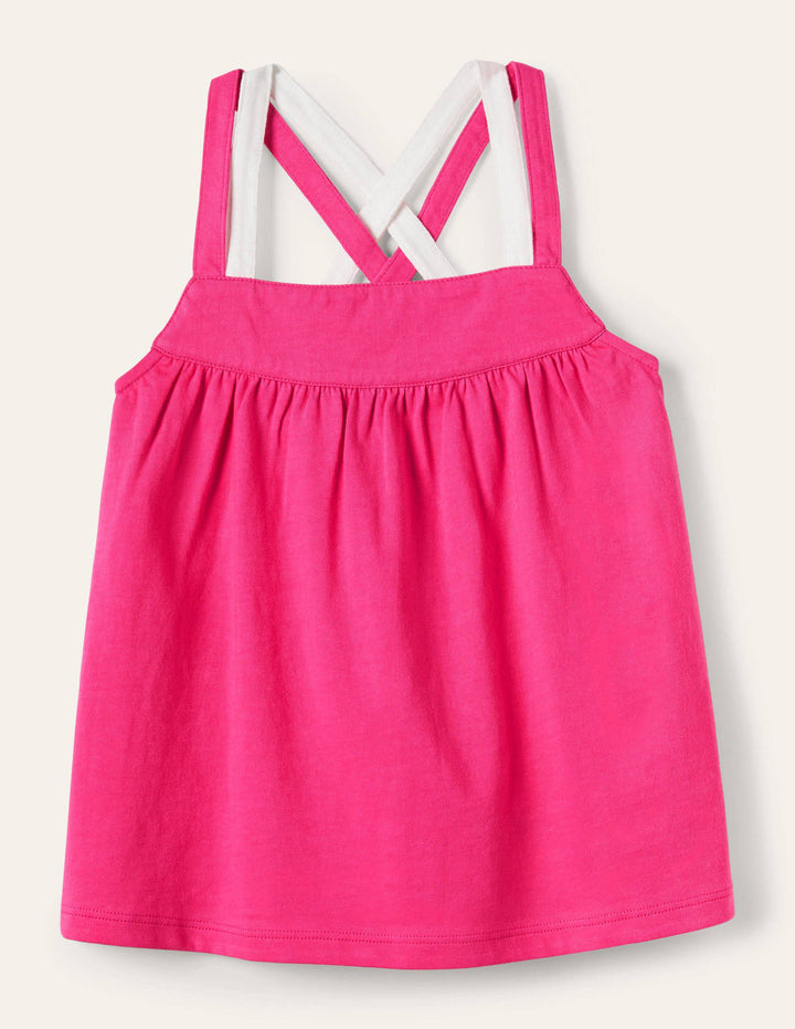 Multi Strap Tank Top-Tutti Fruity Pink