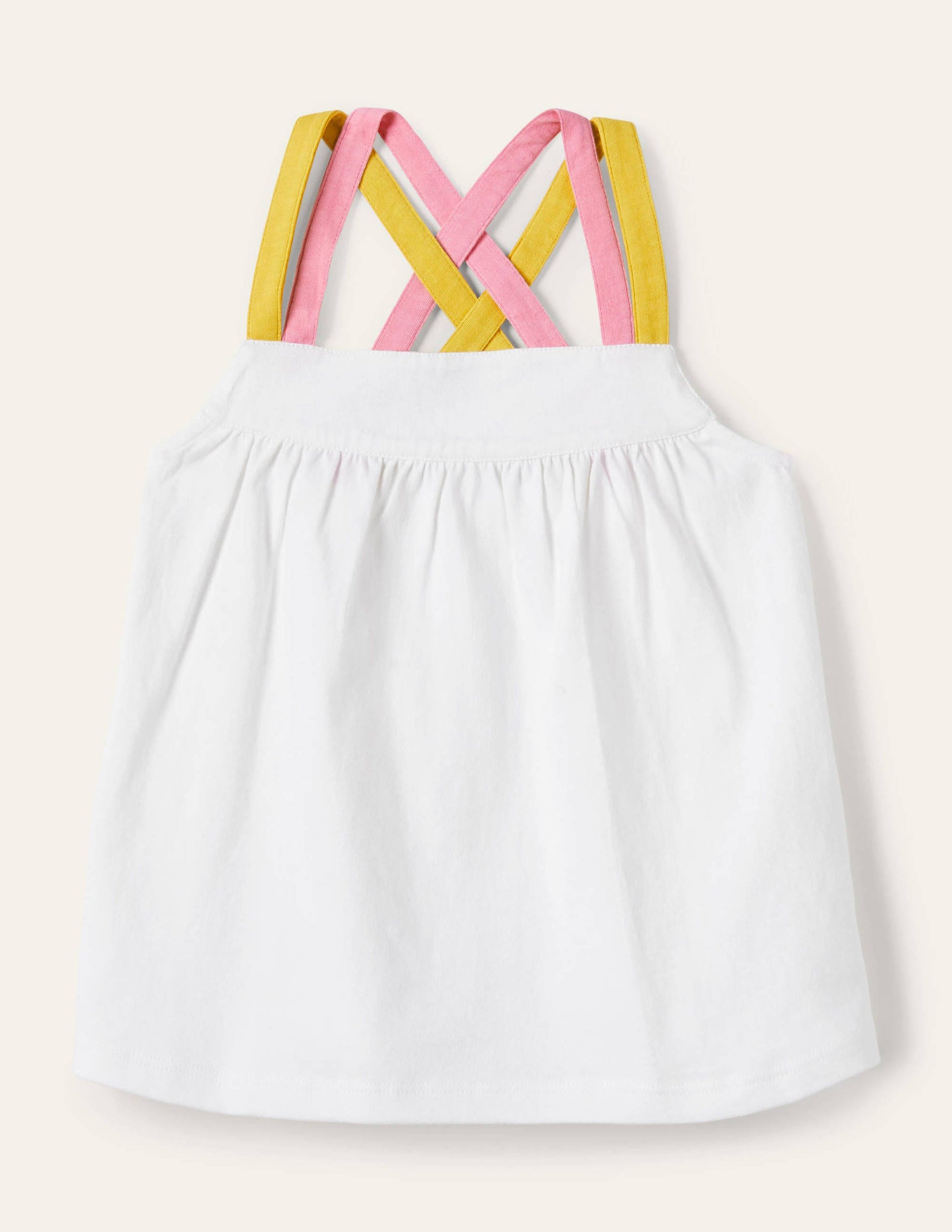 Multi Strap Tank Top-White-1