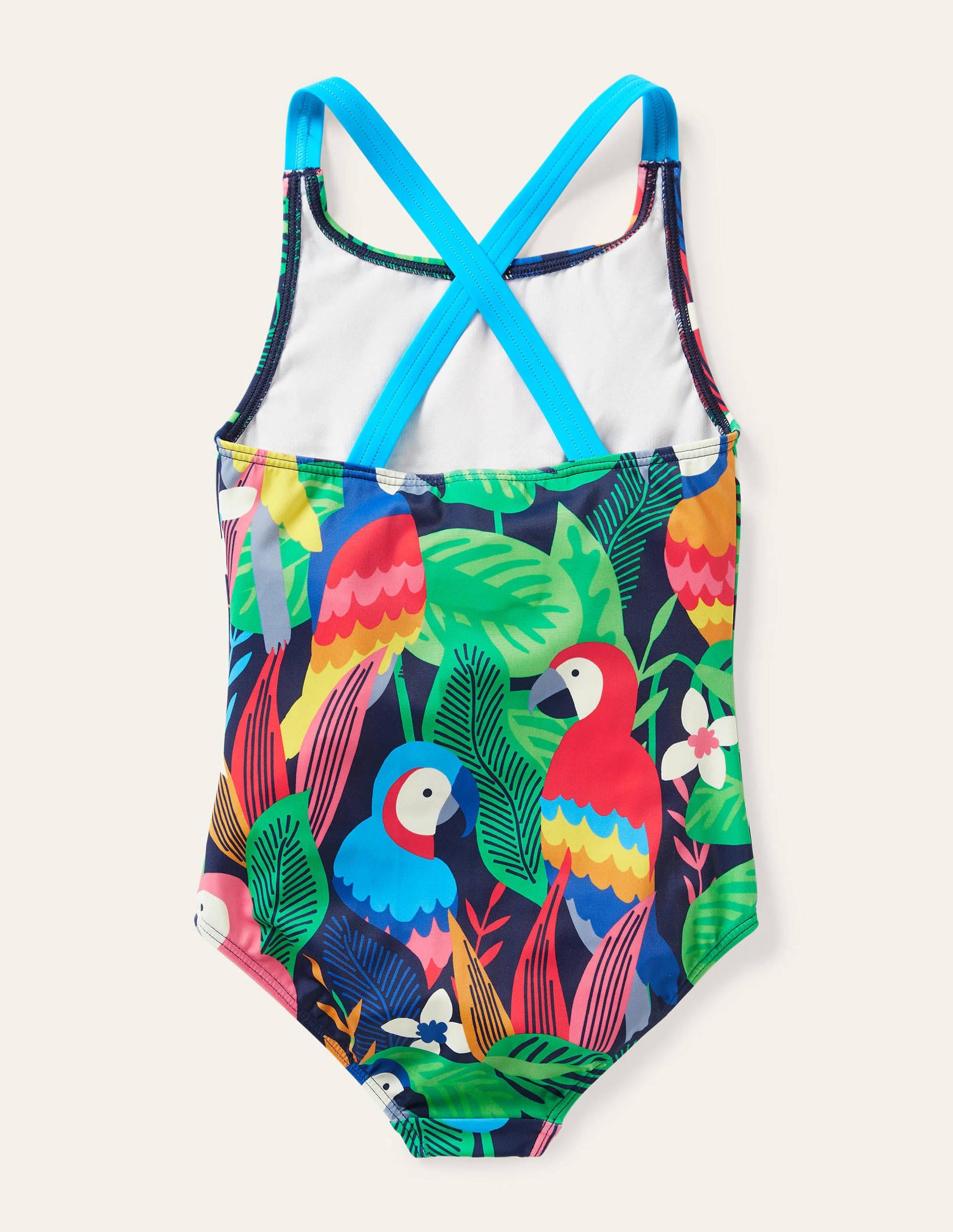 Cross-back Printed Swimsuit-Multi Rainbow Rainforest-2