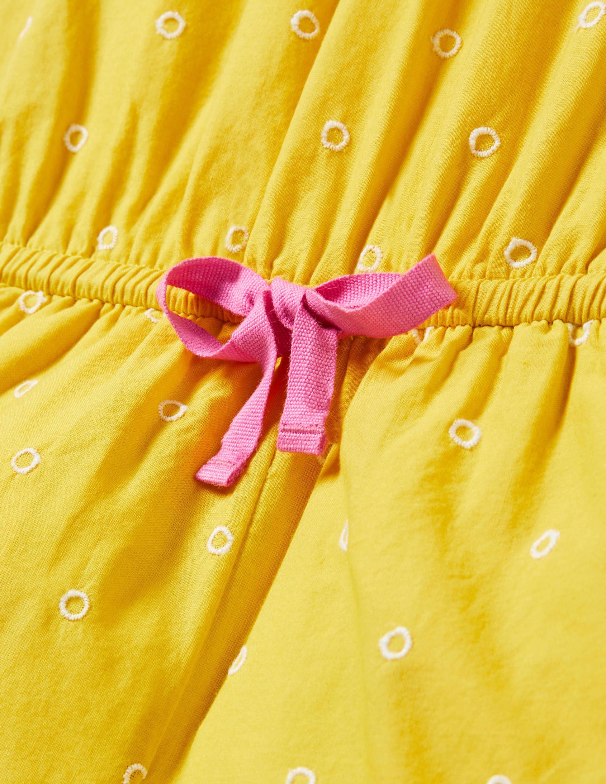 Woven Broderie Playsuit-Daffodil Yellow-3