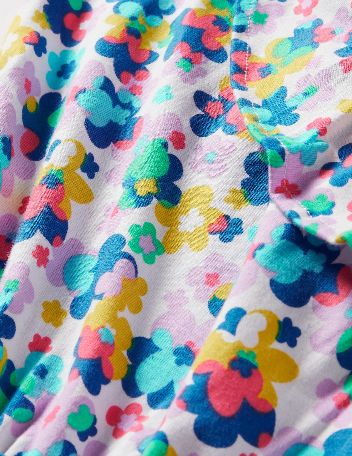 Jersey One Shoulder Romper-Multi Happy Ditsy Floral-3