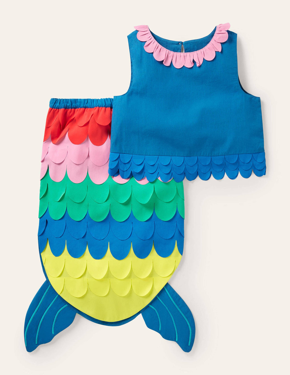 Mermaid Tail Dress Set-Bright Marina - Image 1