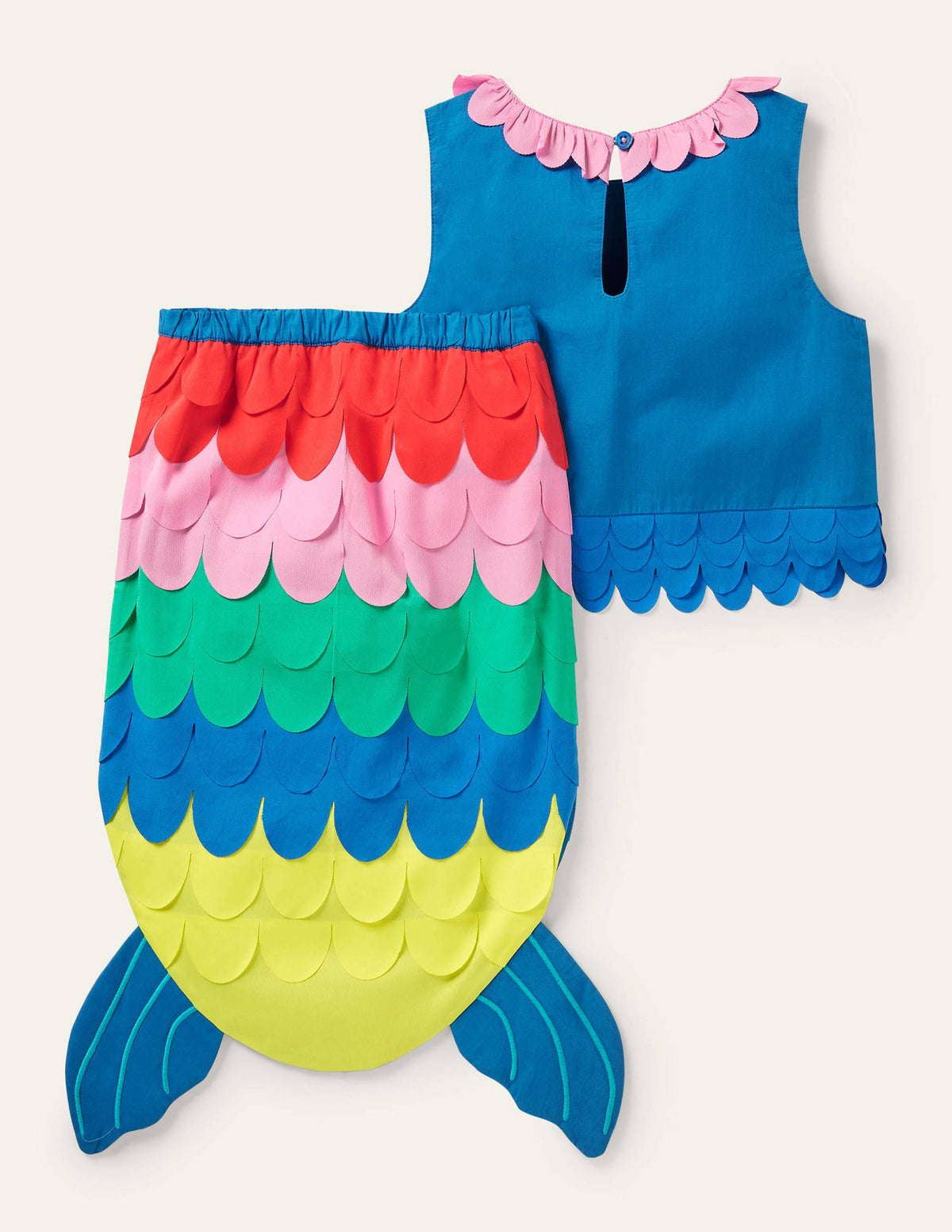 Mermaid Tail Dress Set-Bright Marina - Image 2