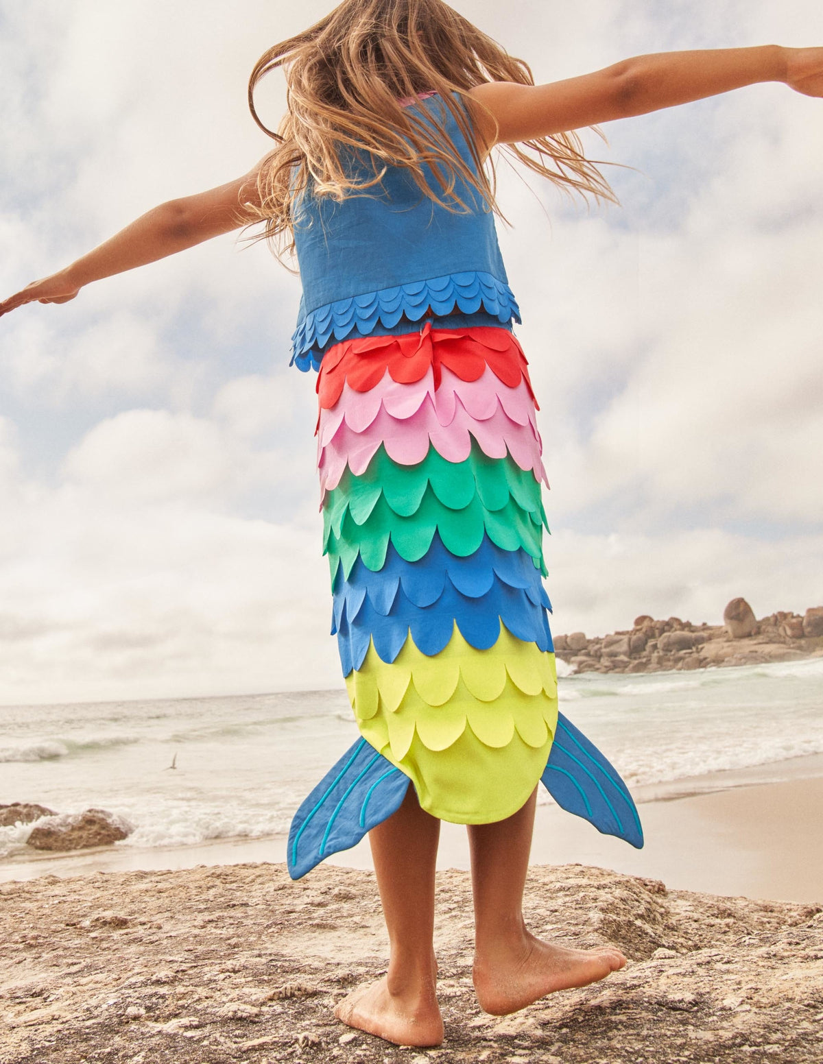 Mermaid Tail Dress Set-Bright Marina - Image 4