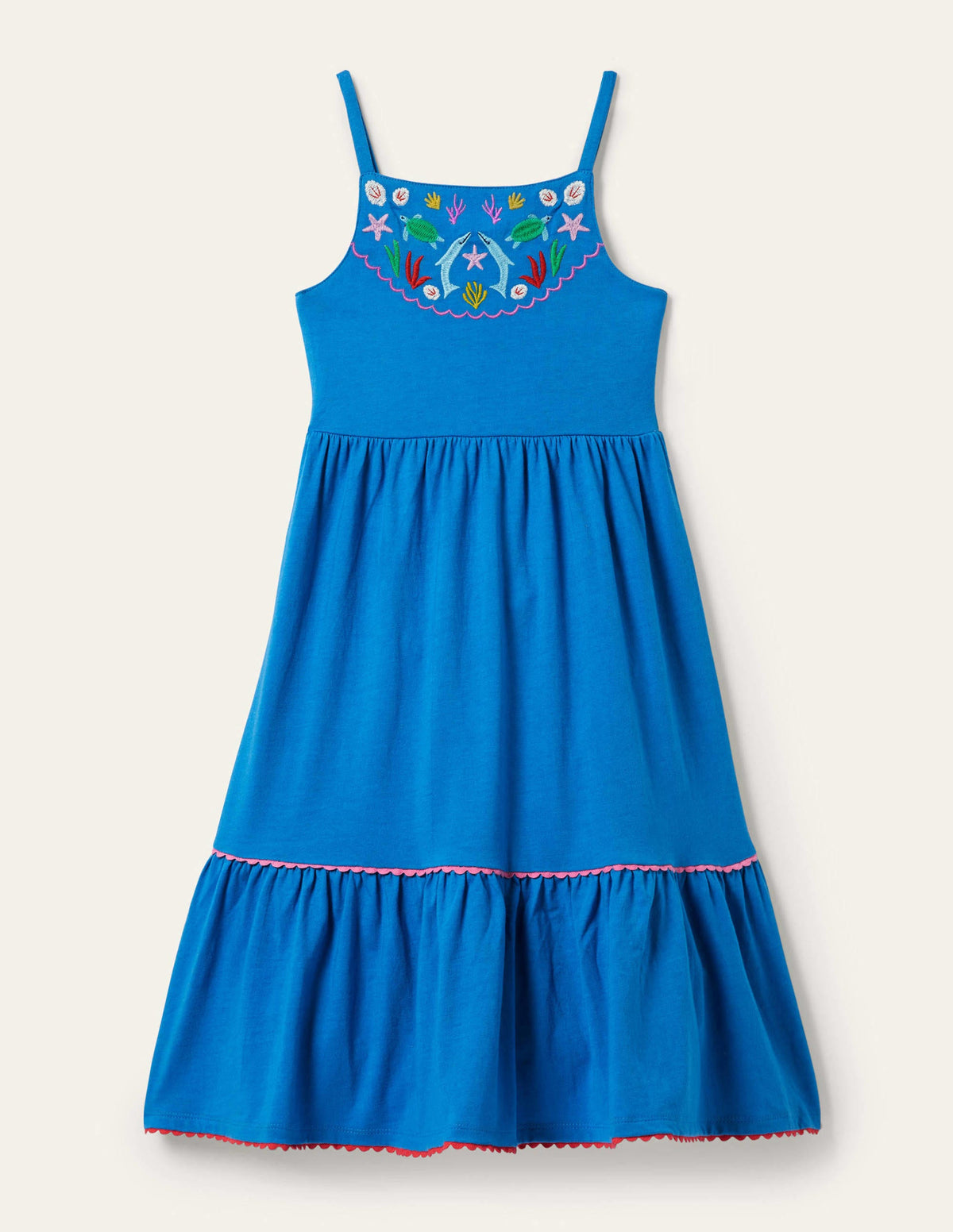 Maxi Jersey Dress-Bright Marina Blue - Image 1
