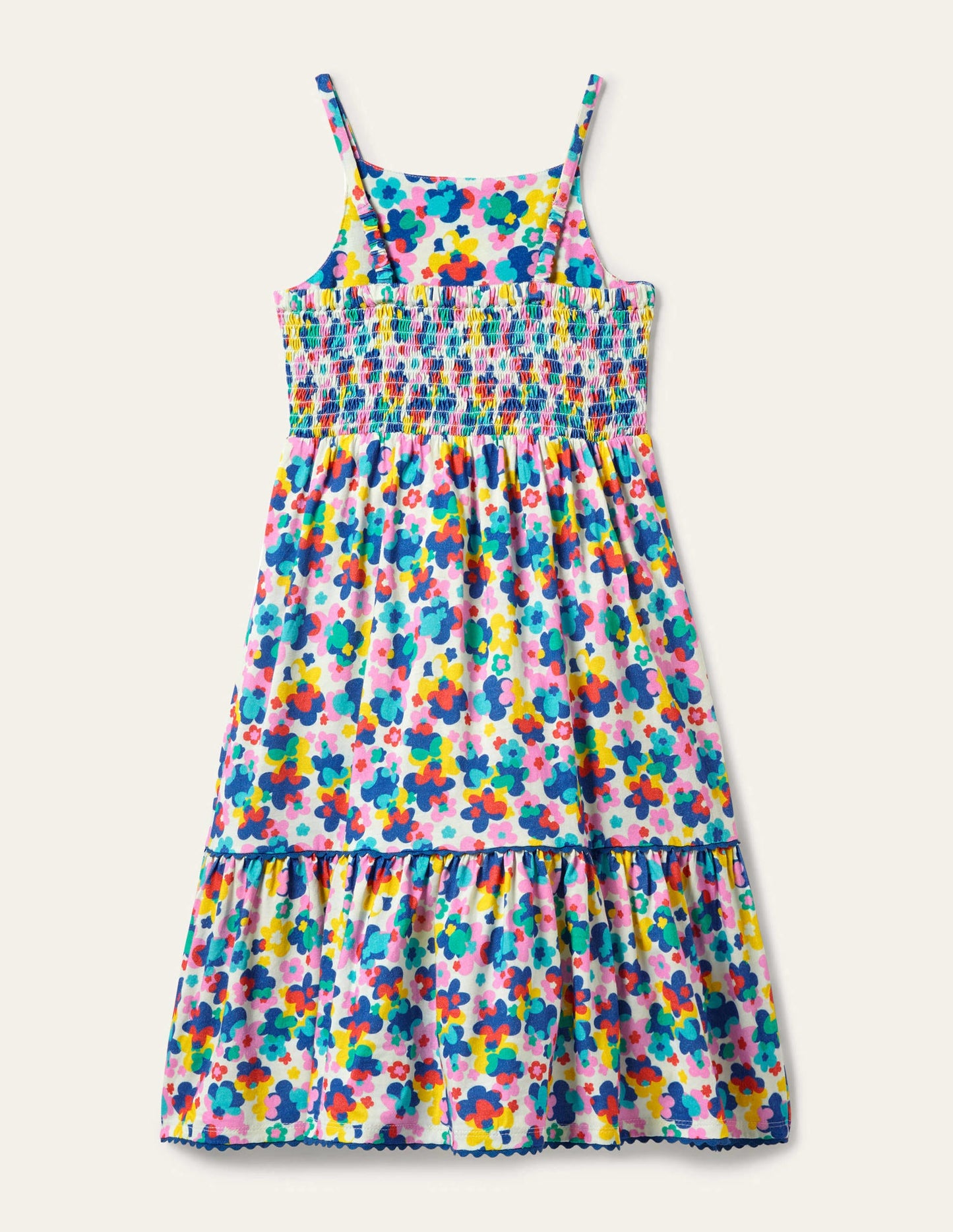 Floral Print Tiered Maxi Dress-Multi Happy Ditsy Floral