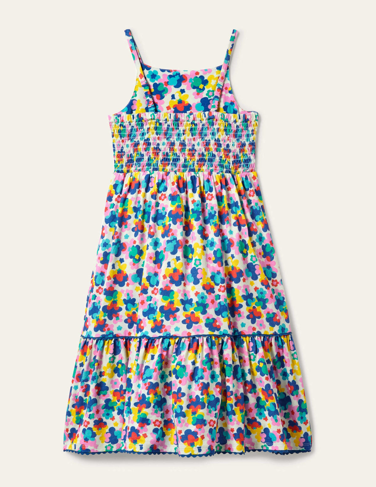 Floral Print Tiered Maxi Dress-Multi Happy Ditsy Floral - Image 2