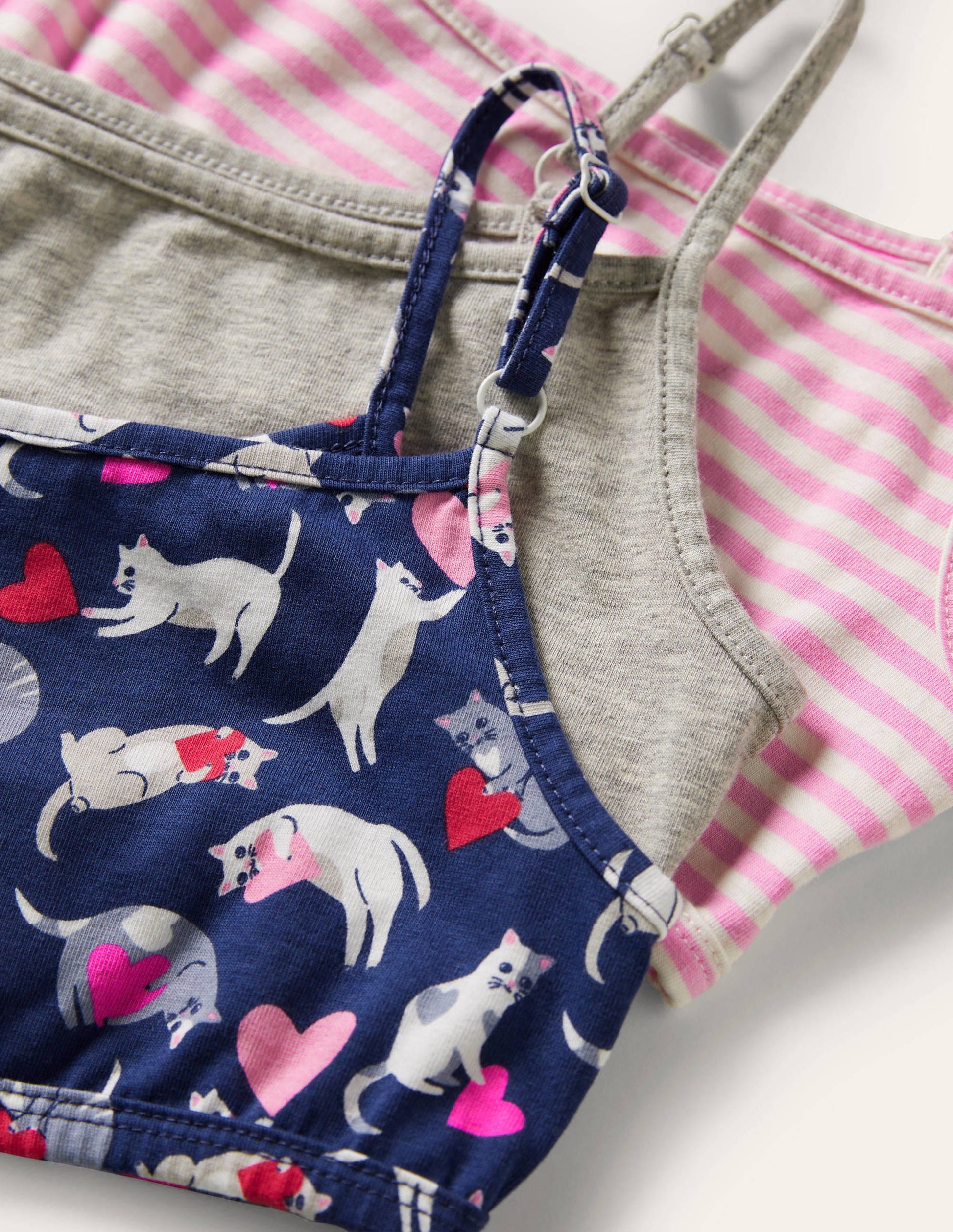 Crop Tops 3 Pack-Multi Cats-3
