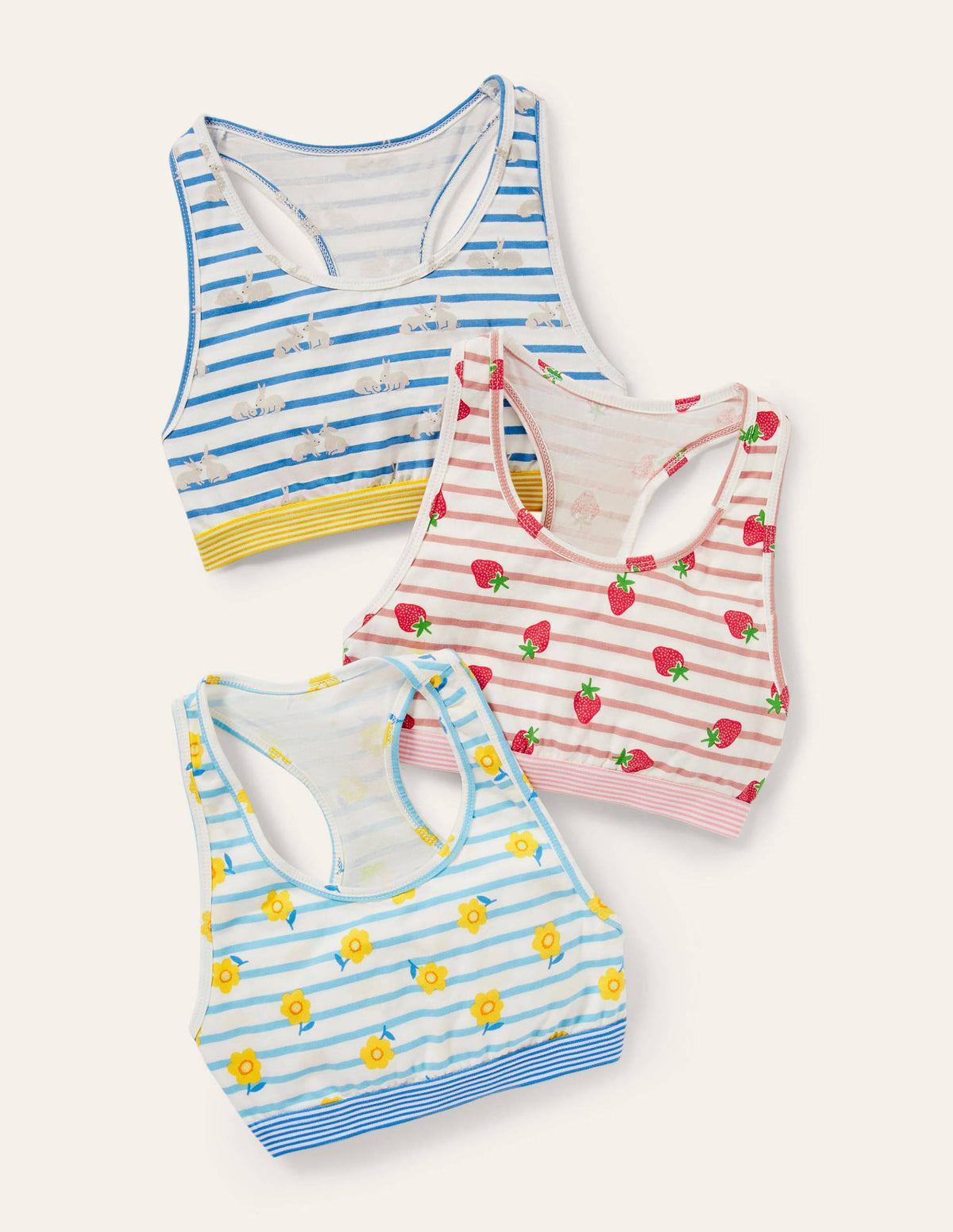 Sporty Crop Tops 3 Pack-Springtime Breton-1