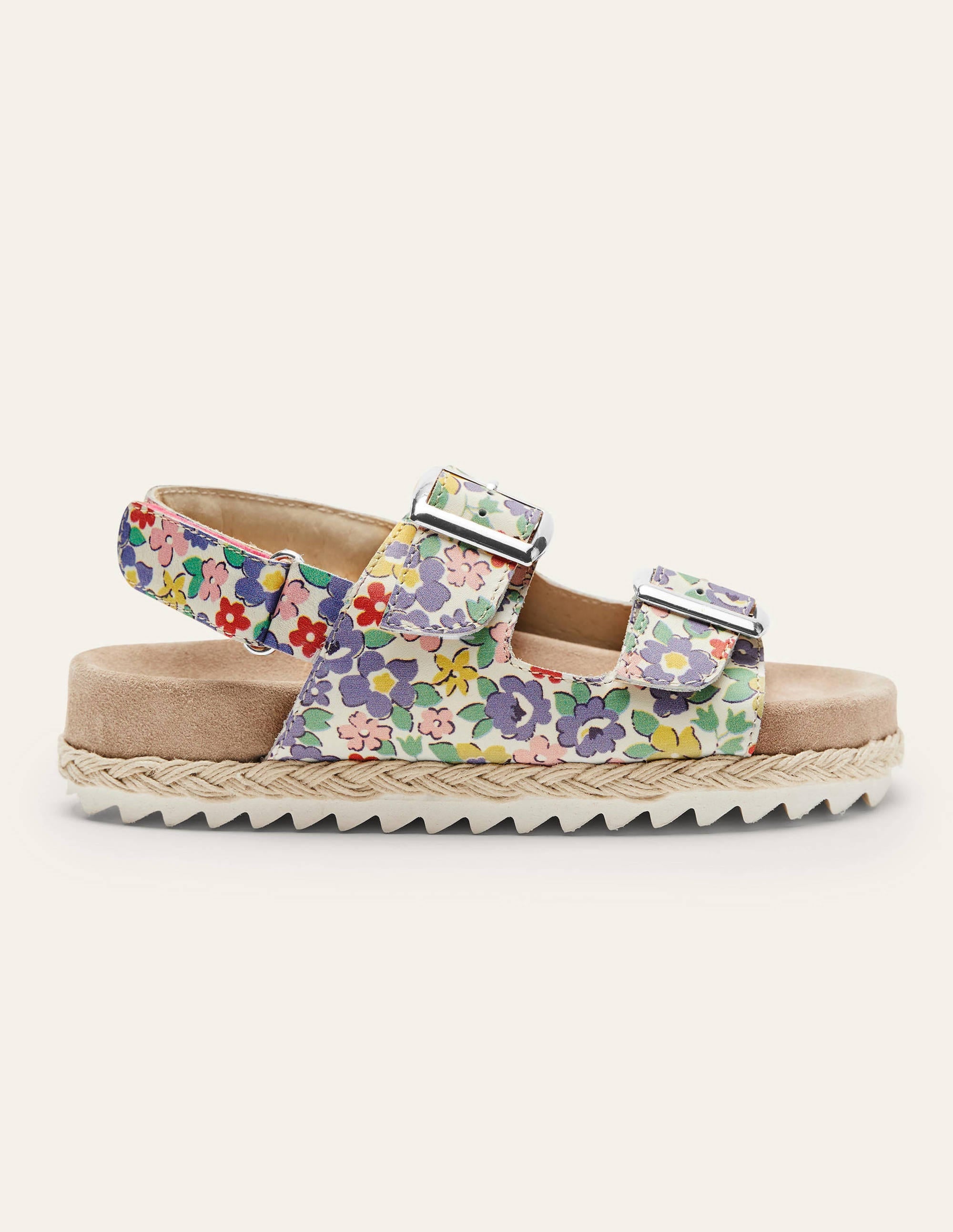 Leather Espadrille Sandals-Multi - Image 2