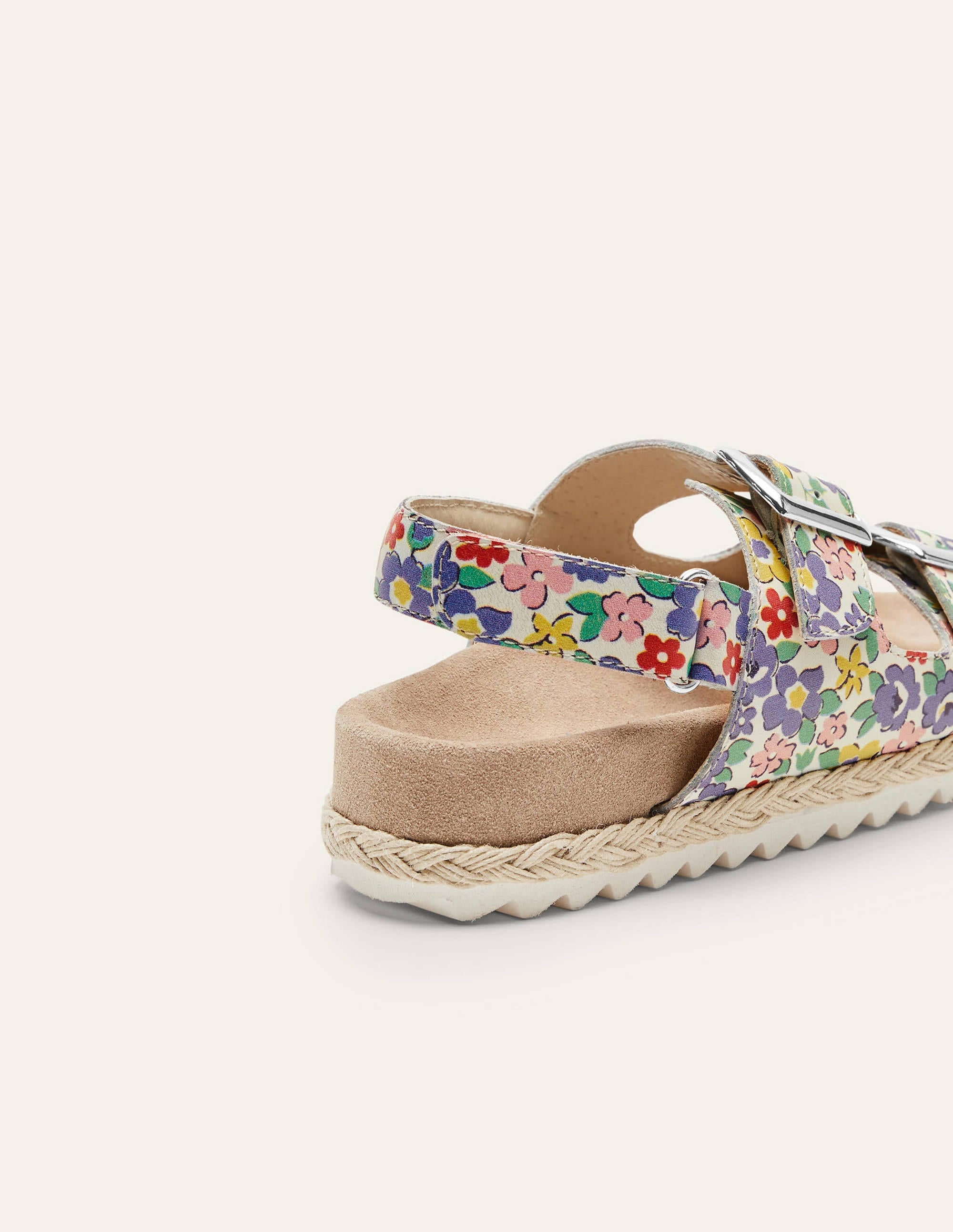 Leather Espadrille Sandals-Multi - Image 3