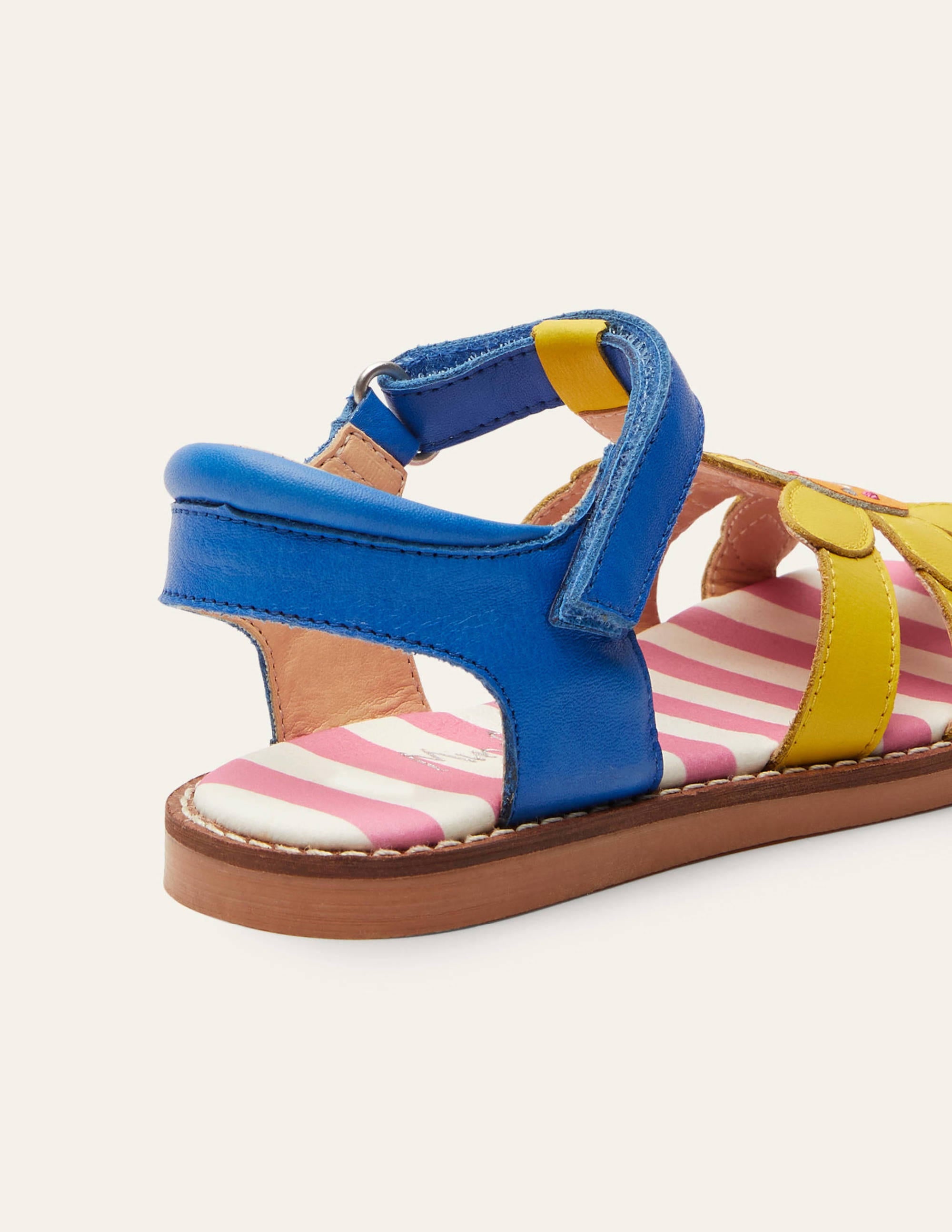 Leather Padded Sandals-Daffodil - Image 3