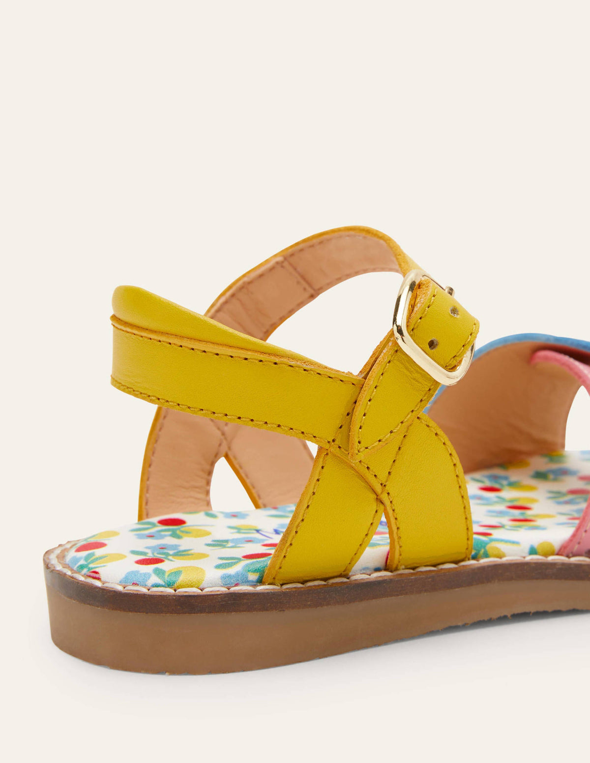 Leather Buckle Sandals-Multi Leather-2