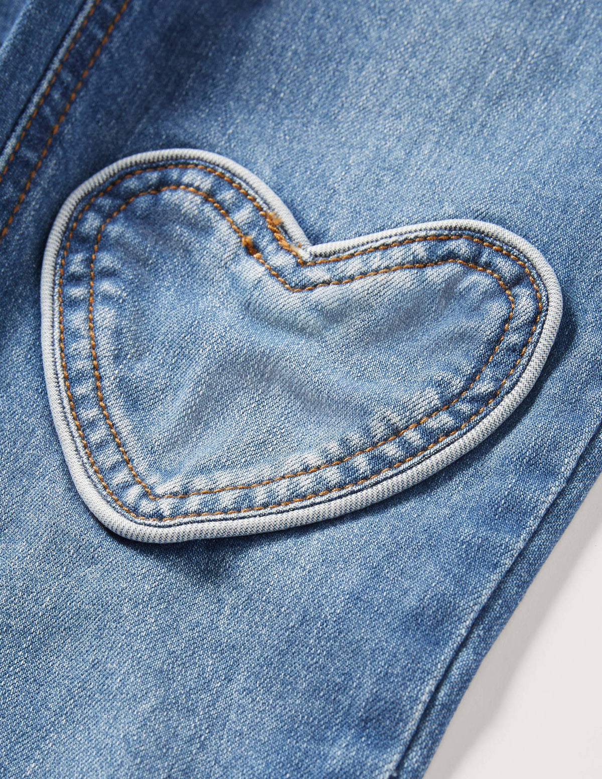 Heart Patch Jeans-Mid Vintage Denim-3