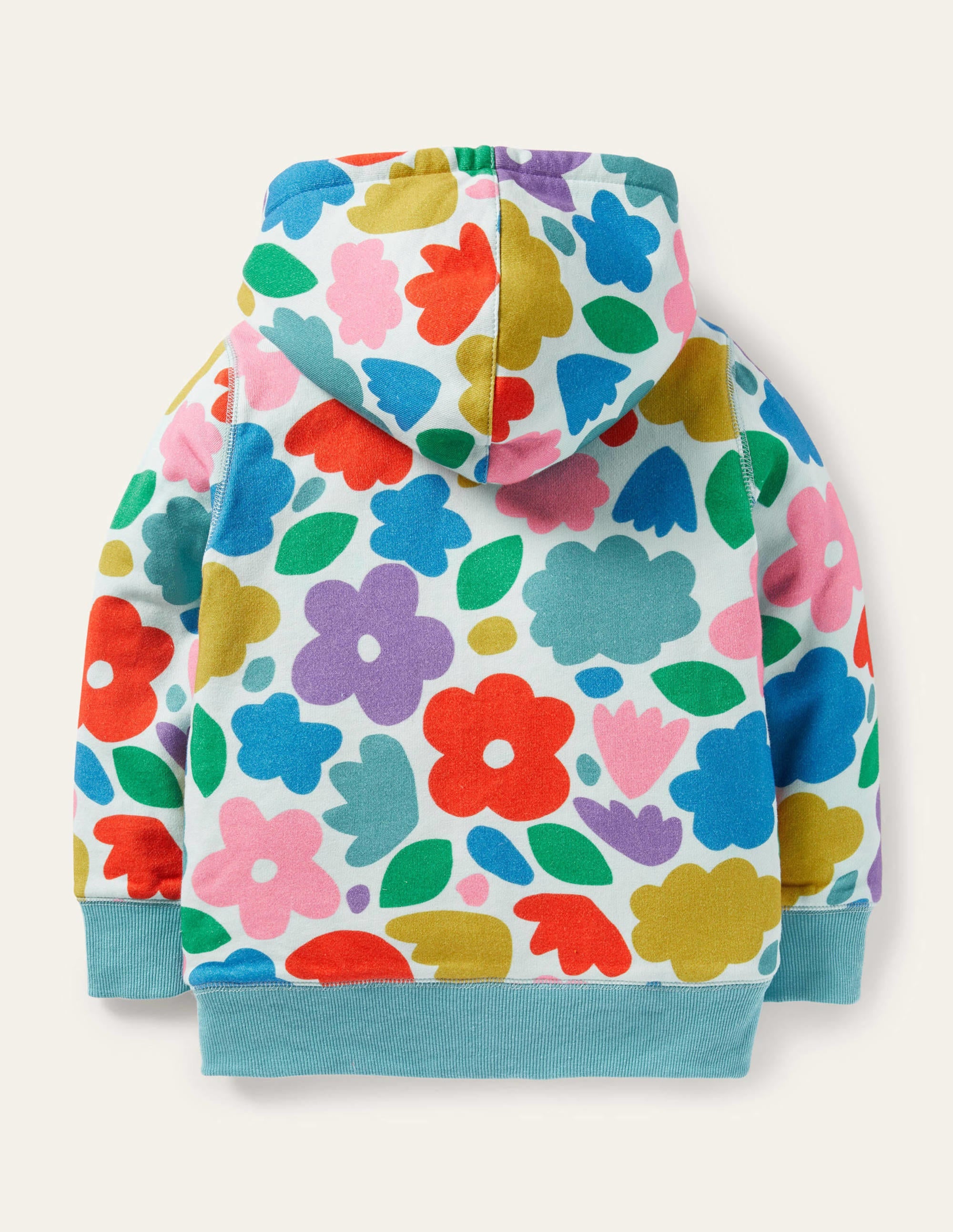 Shaggy-lined Hoodie-Multi Painted Floral - Image 2