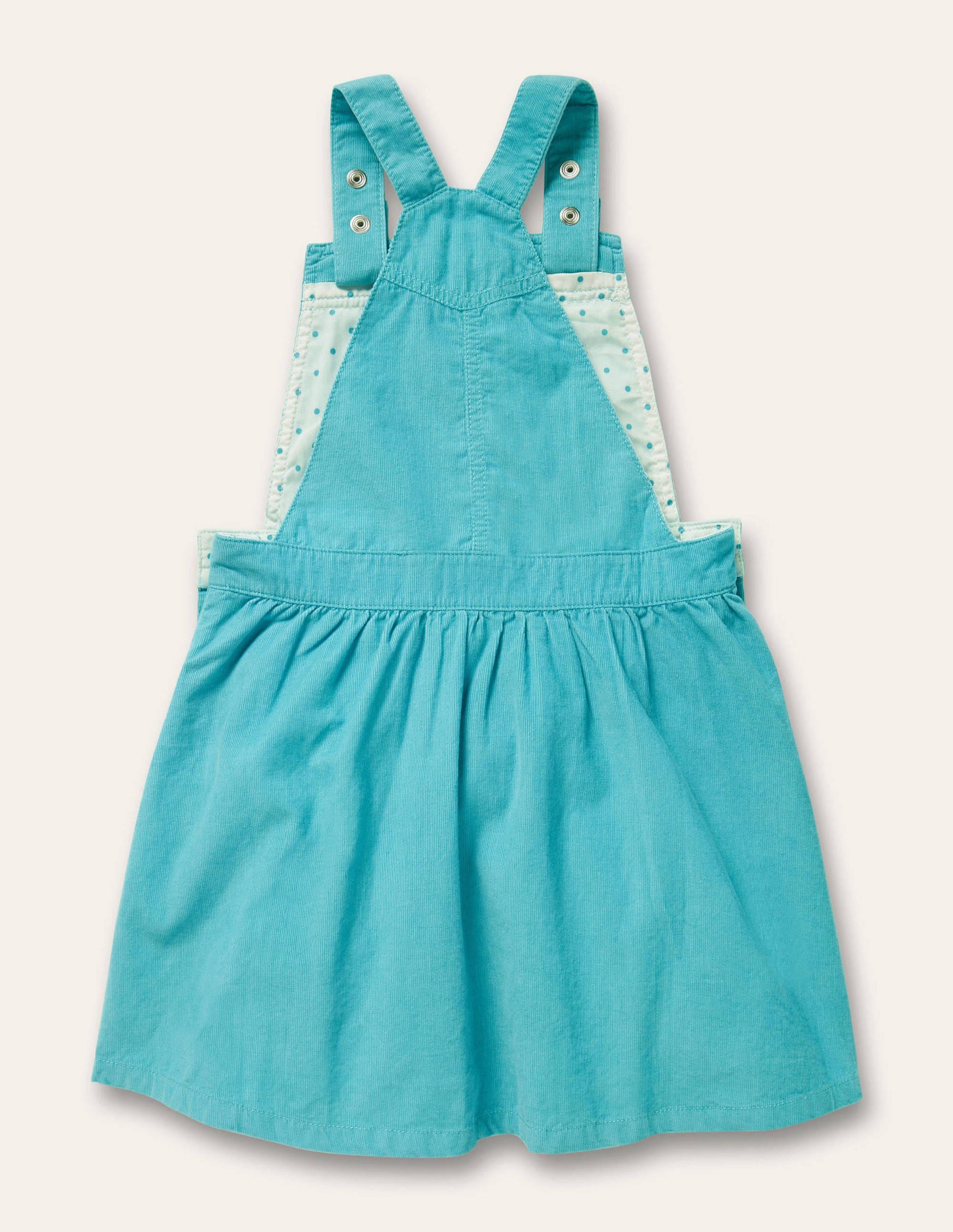 Woven Pinafore Dress-Aqua Rainbow-2