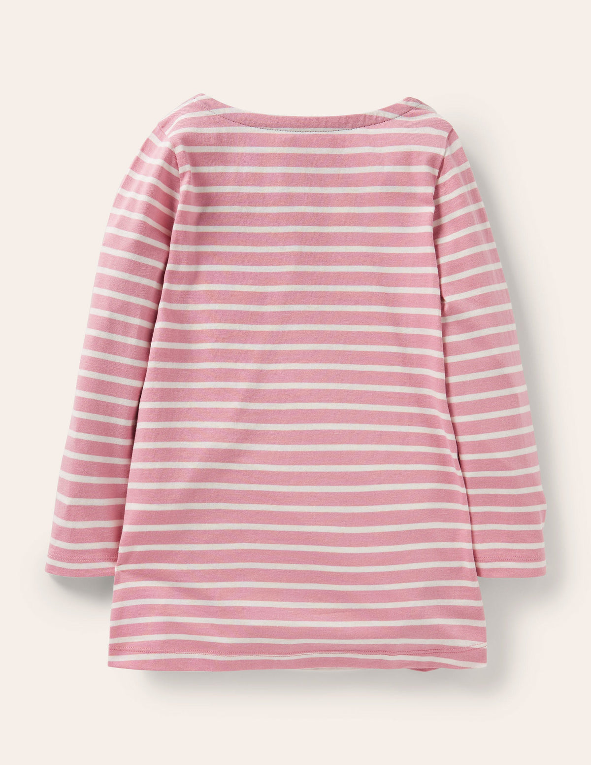 Appliqué Pocket Tunic-Almond Pink/Ivory Horse-2