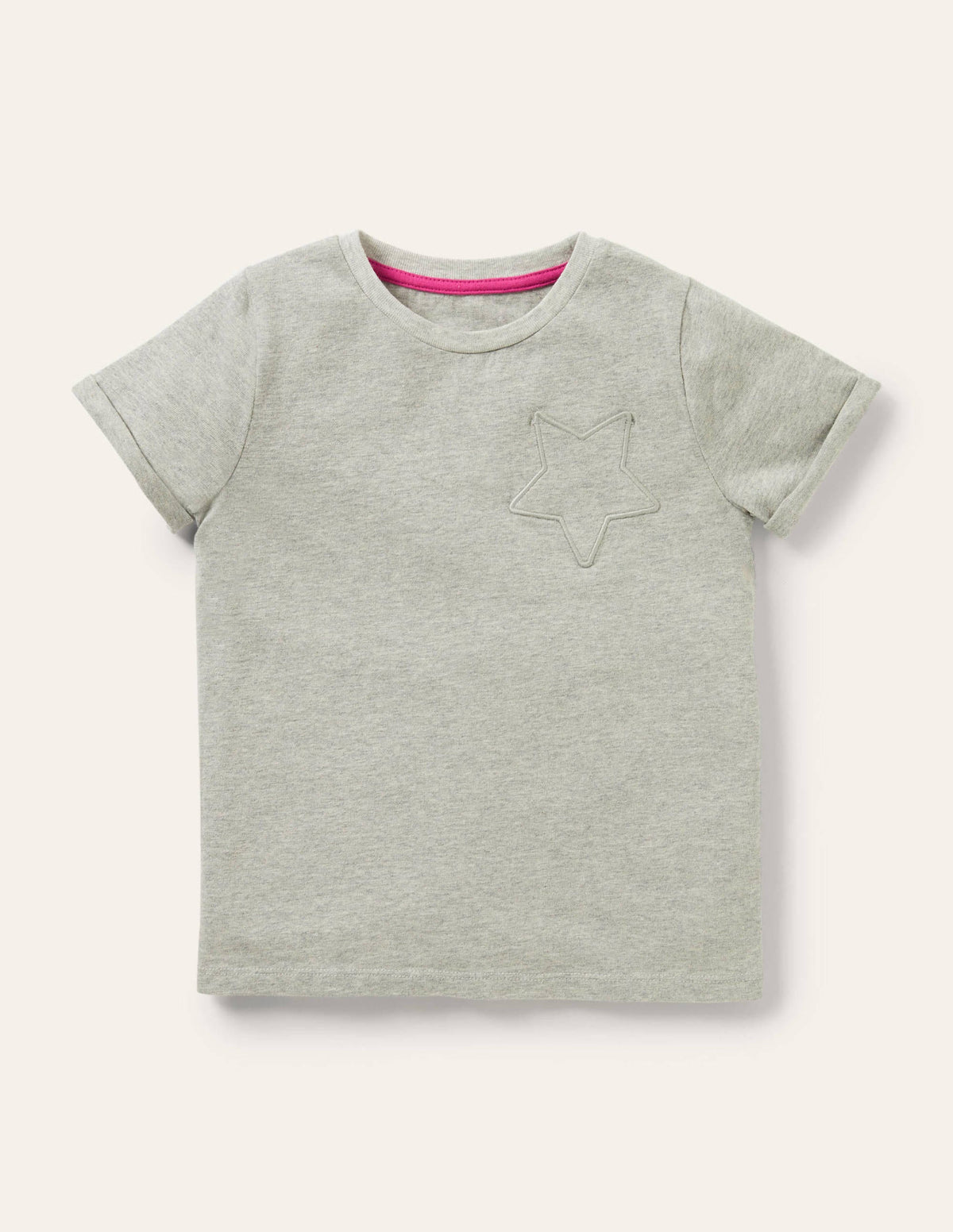 Star Pocket Slub T-shirt-Grey Marl-1